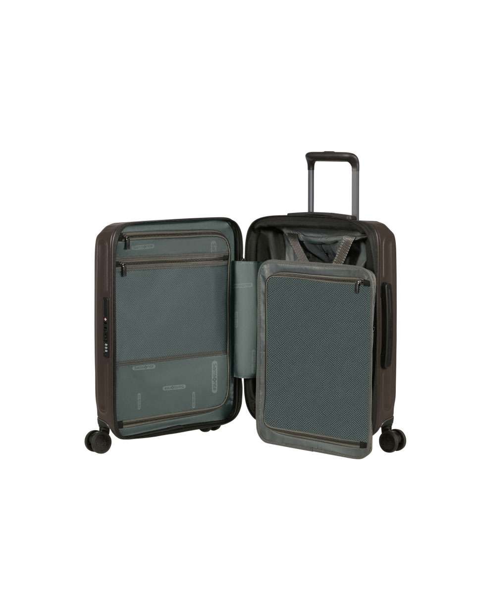 Mala de Cabine 2Wander 55cm 4 Rodas Expansível Castanho Mate 40L Castanho-3