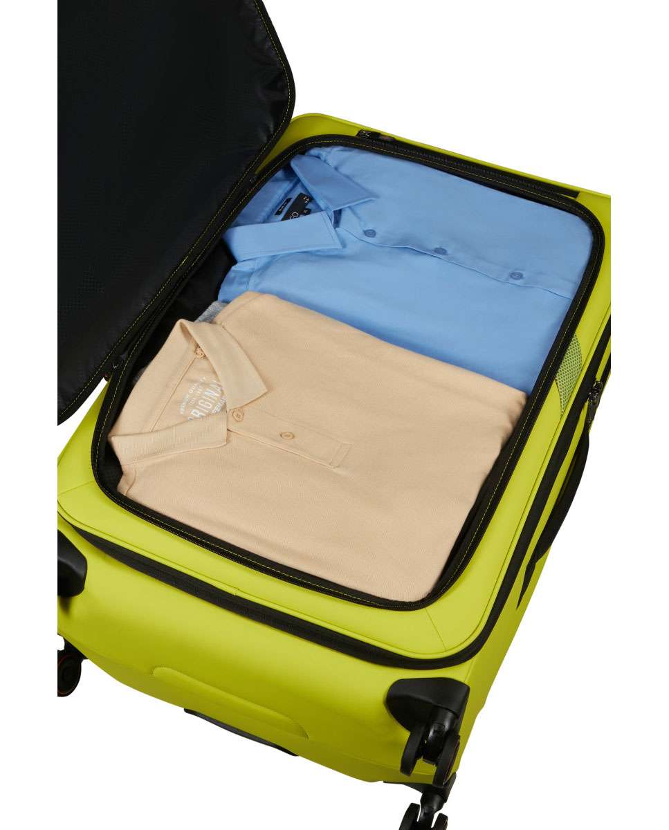 Mala de Viagem Extragrande Glazed 84cm 4 Rodas Expansível Lima 160L Amarelo-3