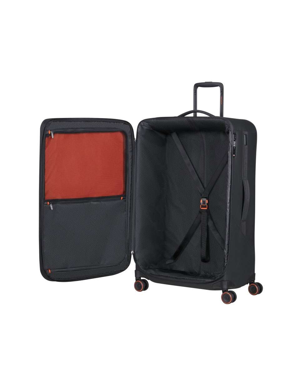 Mala de Viagem Extragrande Glazed 84cm 4 Rodas Expansível Preto 160L Preto-2