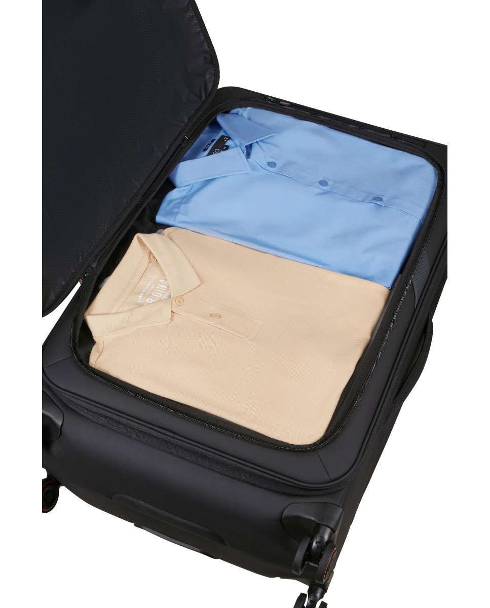 Mala de Viagem Extragrande Glazed 84cm 4 Rodas Expansível Preto 160L Preto-3