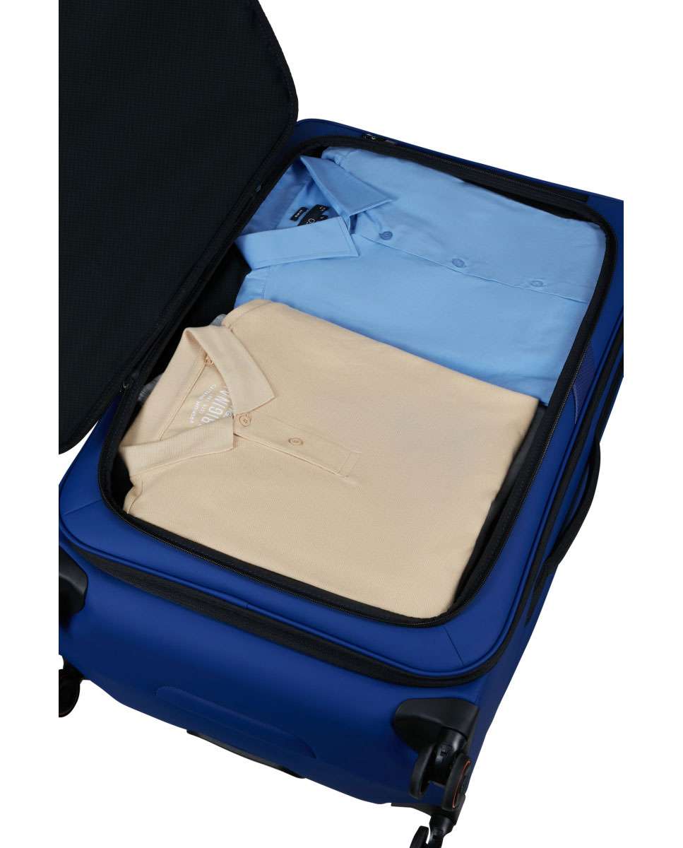 Mala de Viagem Extragrande Glazed 84cm 4 Rodas Expansível Azul 160L Azul-3