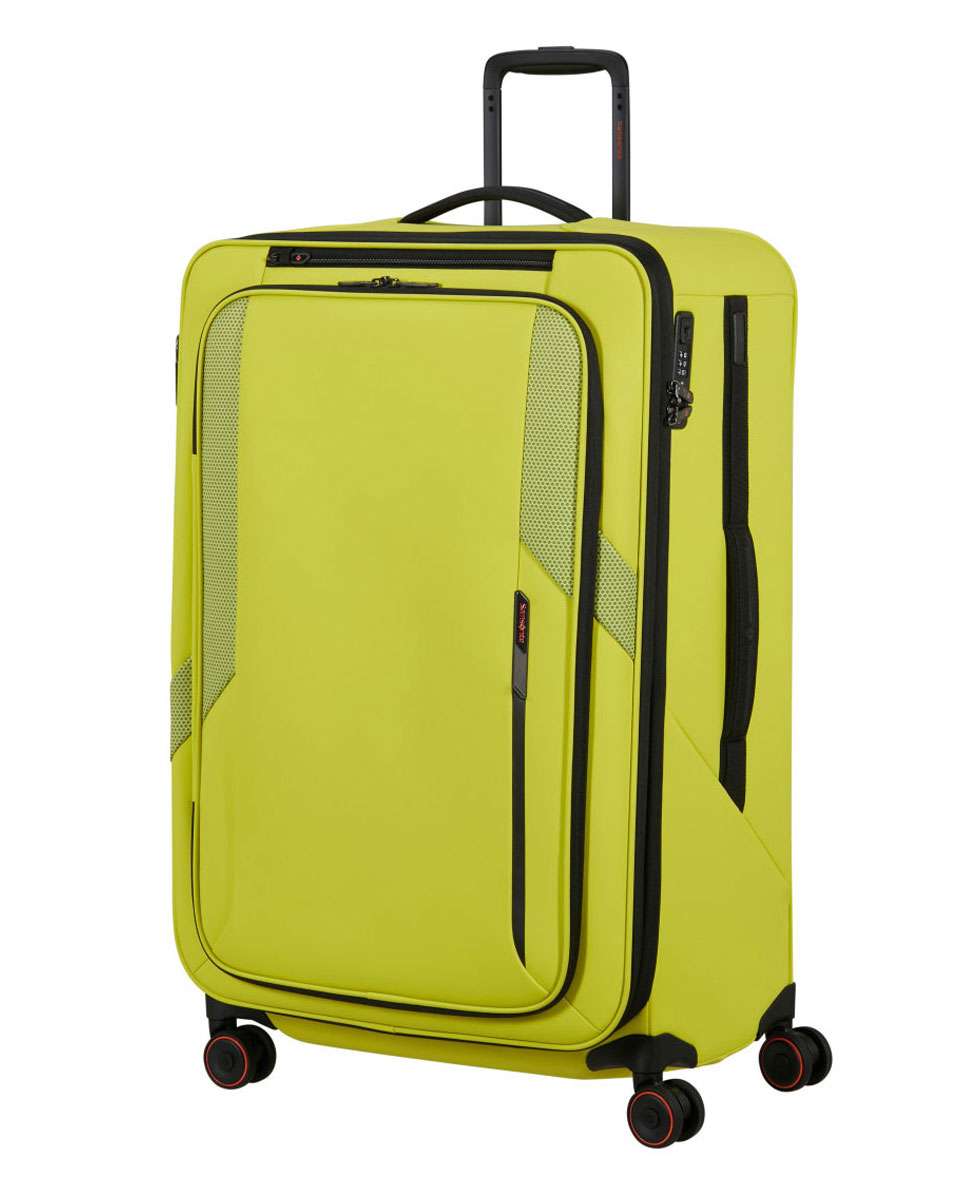 Mala de Viagem Grande Glazed 78cm 4 Rodas Expansível Lima 125L Amarelo-1