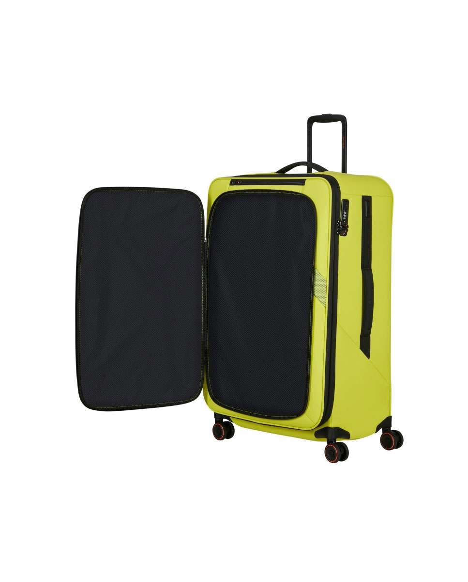 Mala de Viagem Grande Glazed 78cm 4 Rodas Expansível Lima 125L Amarelo-2