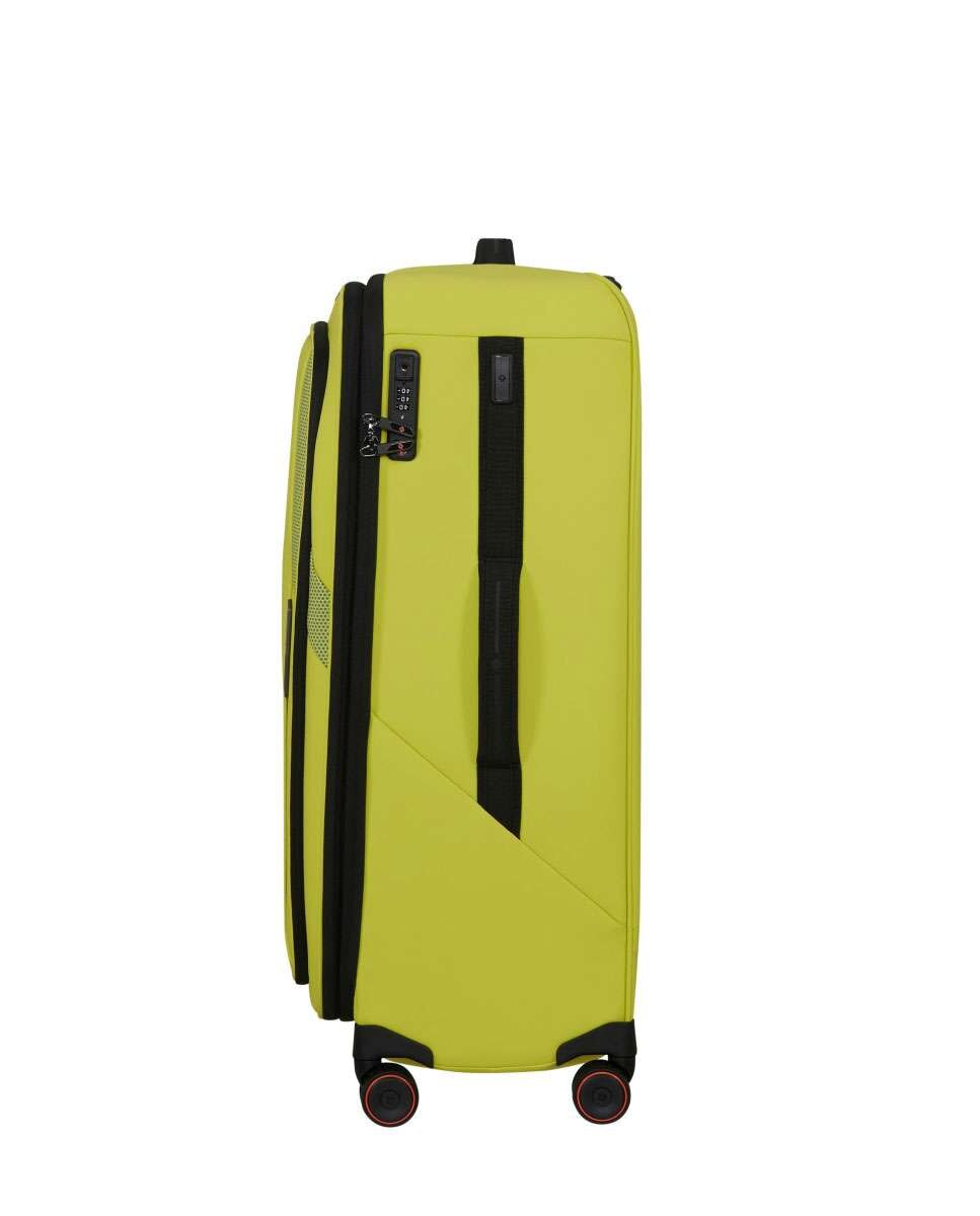 Mala de Viagem Grande Glazed 78cm 4 Rodas Expansível Lima 125L Amarelo-3