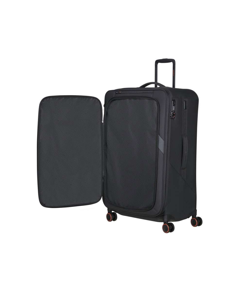 Mala de Viagem Grande Glazed 78cm 4 Rodas Expansível Preto 125L Preto-2