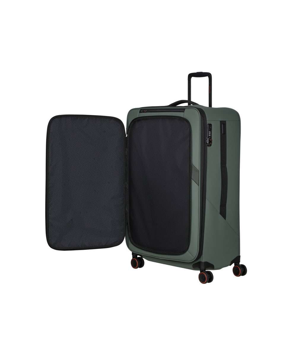 Mala de Viagem Grande Glazed 78cm 4 Rodas Expansível Verde 125L Verde-2