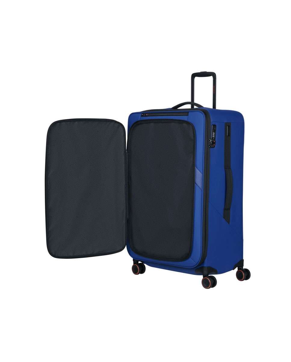 Mala de Viagem Grande Glazed 78cm 4 Rodas Expansível Azul 125L Azul-2