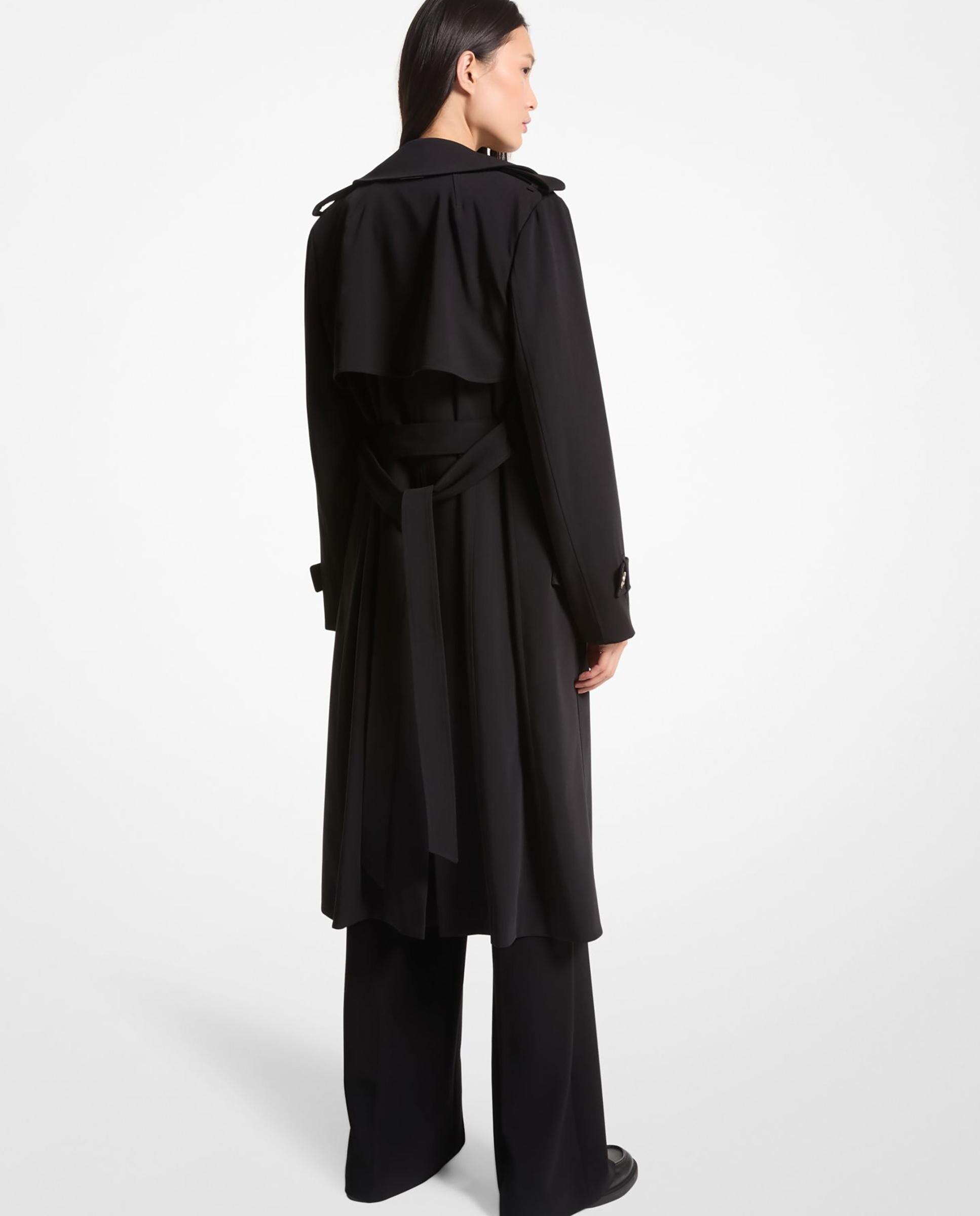 Gabardina com Lapelas e Bolsos Amplos Cinzento / Preto-2