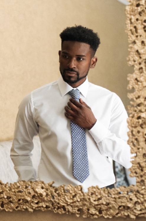 Camisa formal para homem Branco-2