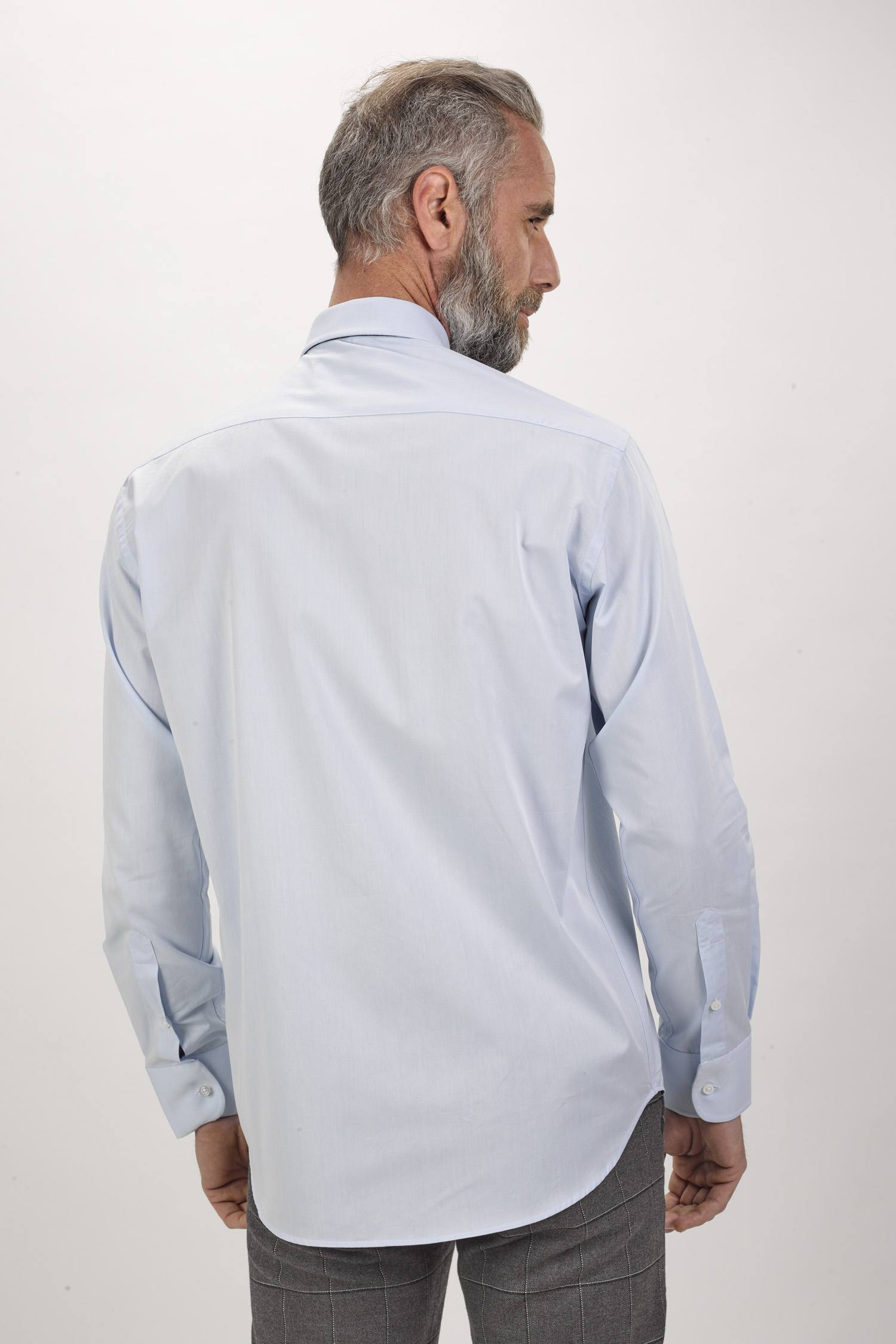 Camisa formal para homem Azul-3