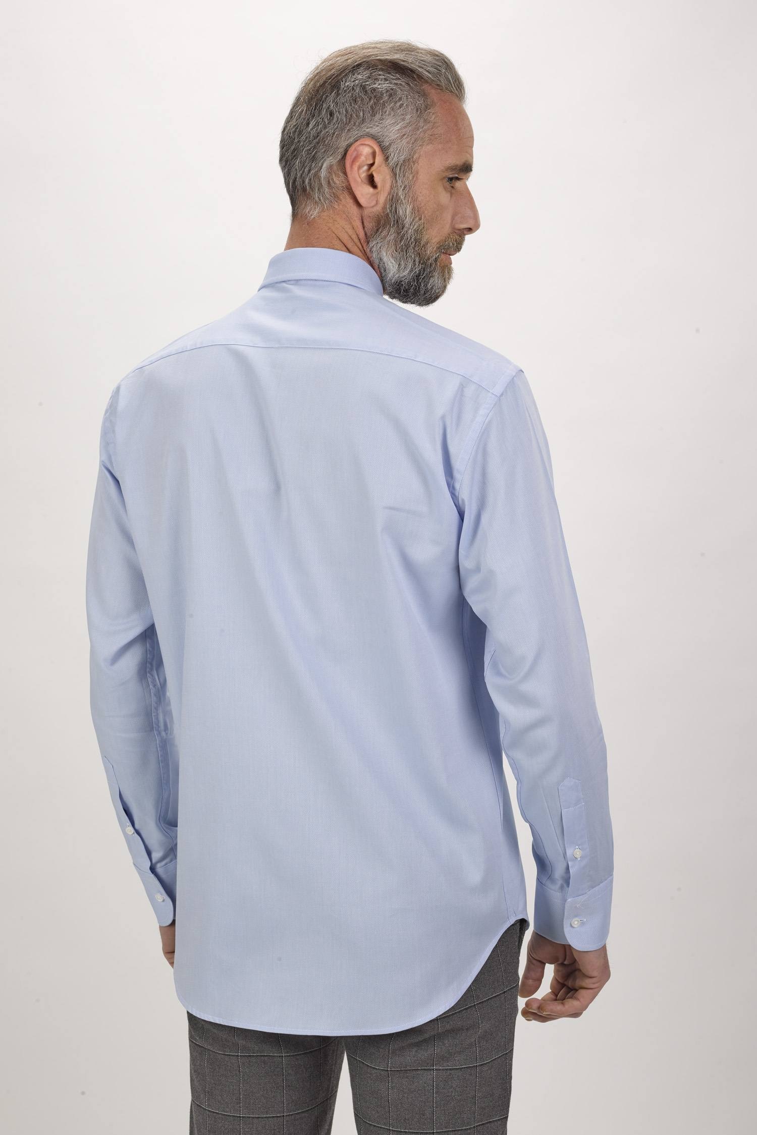 Camisa formal para homem Azul-3