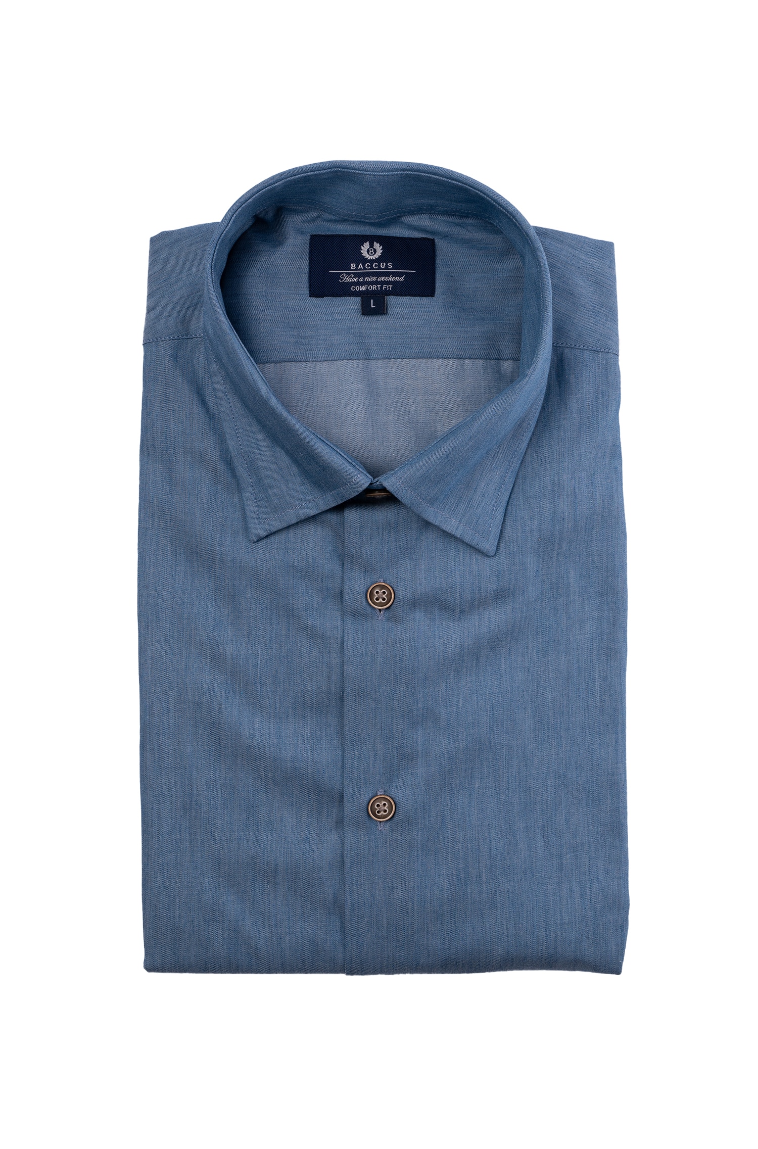 Camisa com ajuste comfort para homem Azul-1