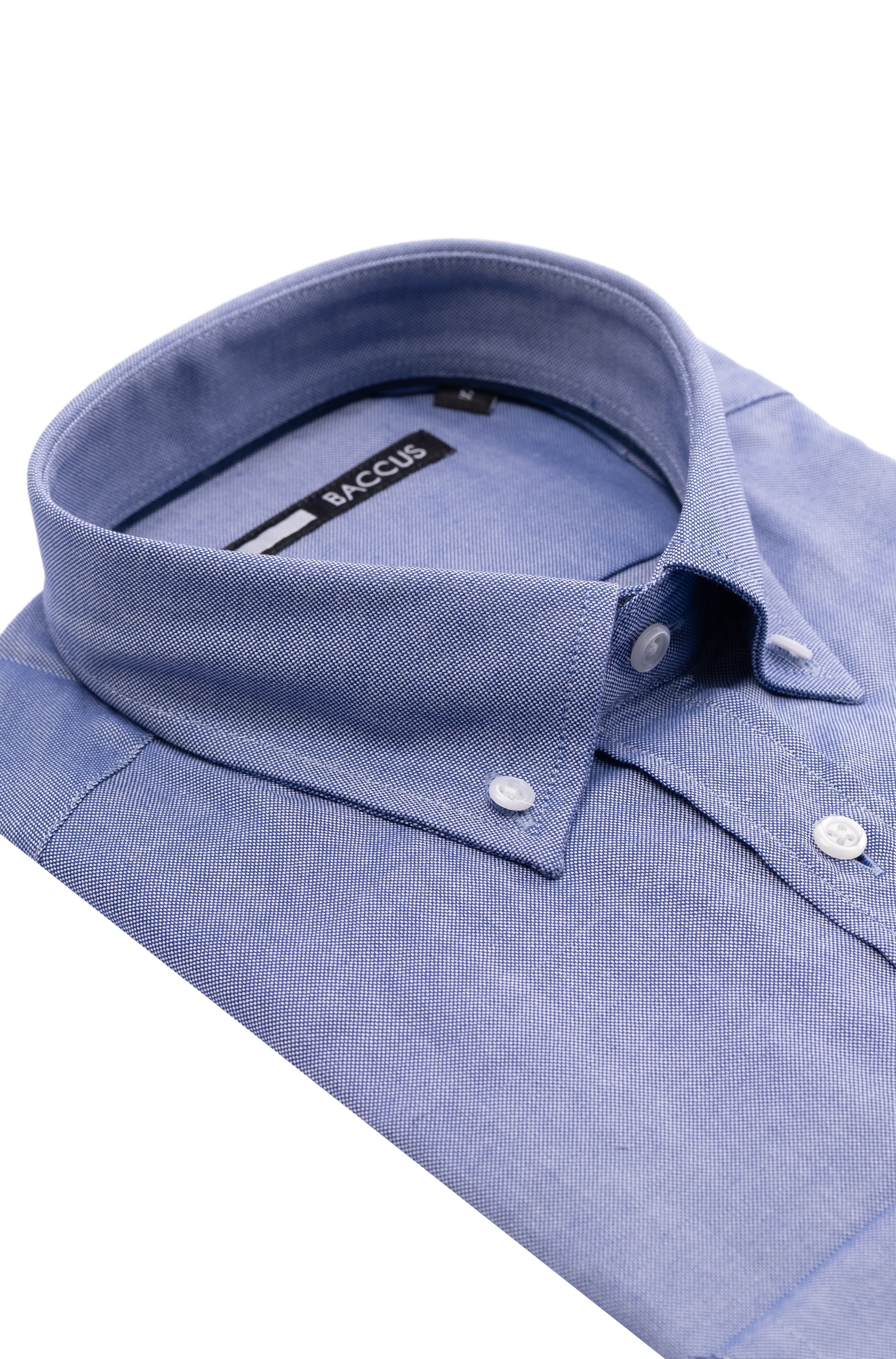 Camisa de ajuste regular para homem Azul-2