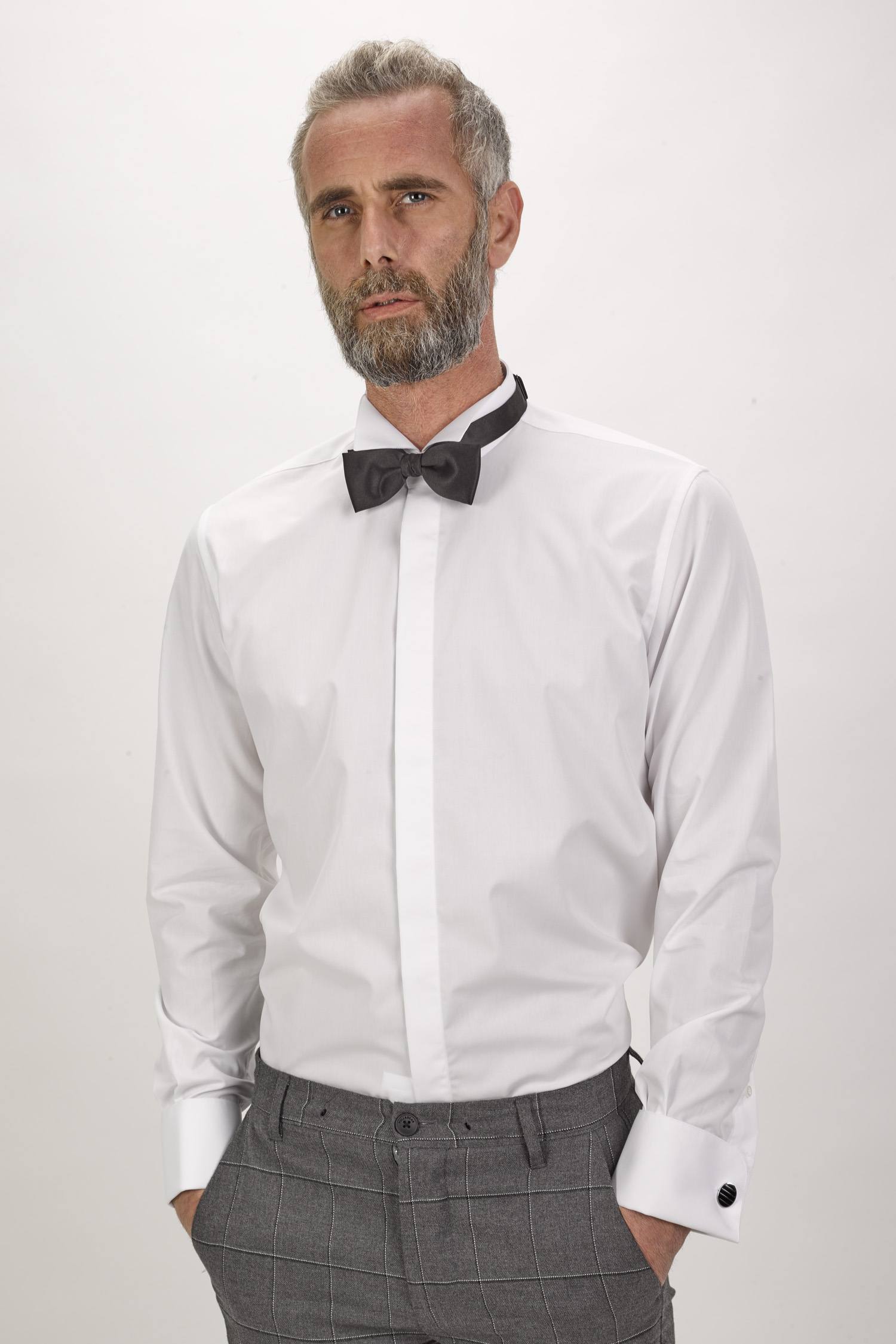 Camisa de cerimónia Branco-2