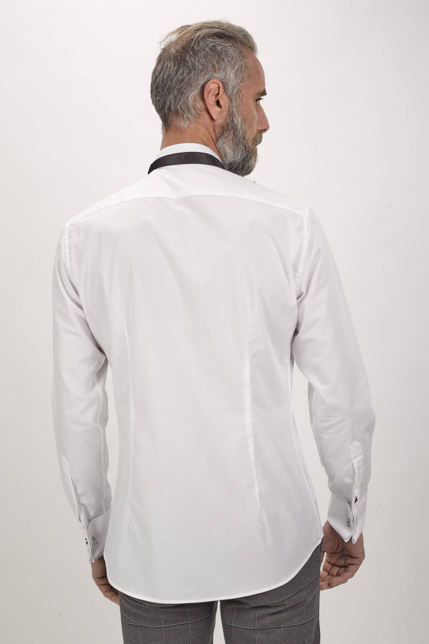 Camisa de cerimónia Branco-3
