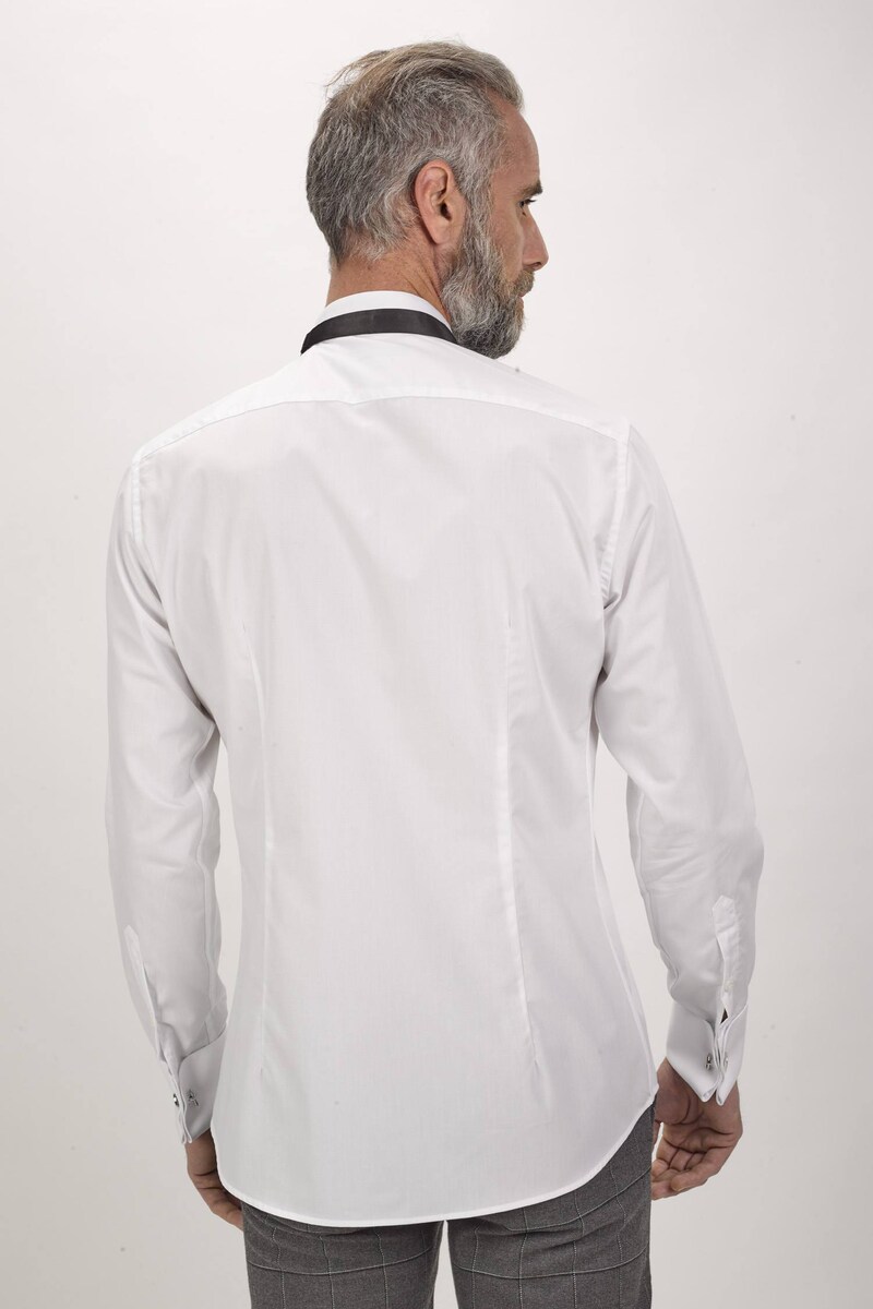 Camisa de cerimónia Branco-3