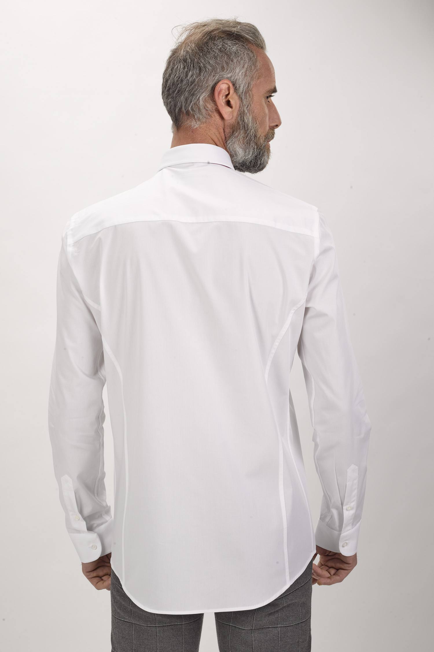Camisa formal para homem Branco-3