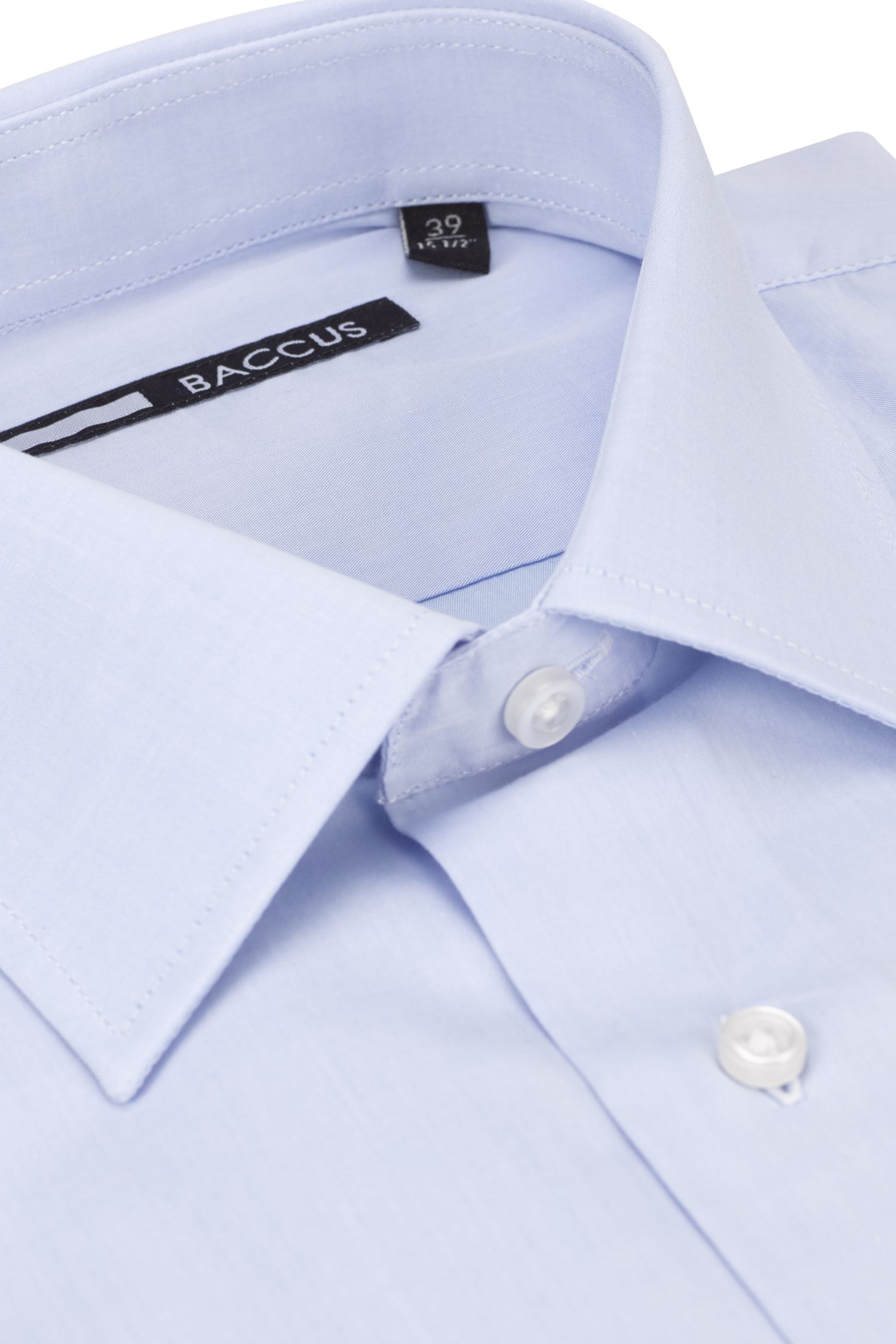 Camisa para homem lisa Azul-3