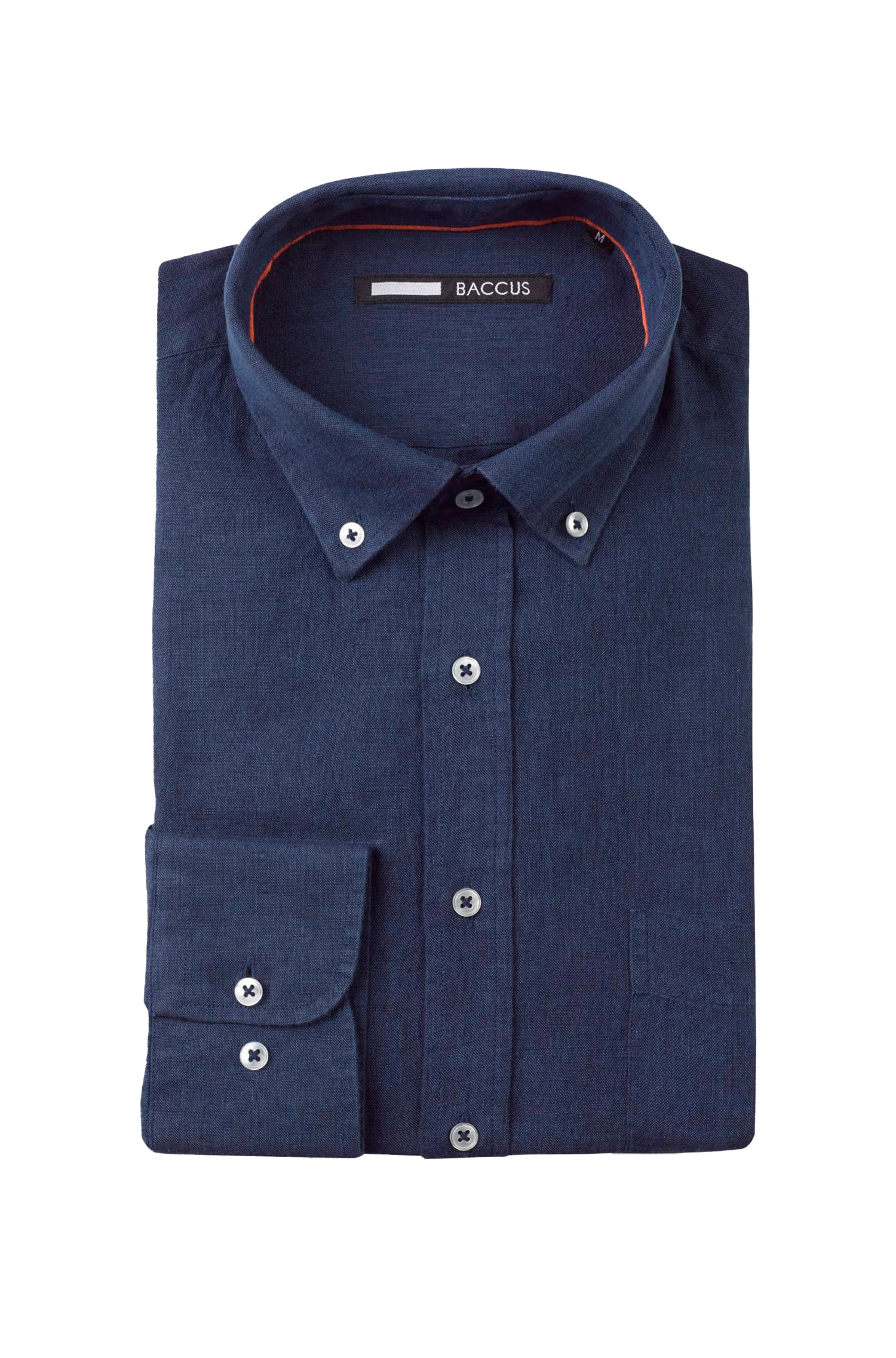 Camisa de ajuste regular para homem Azul-marinho-1