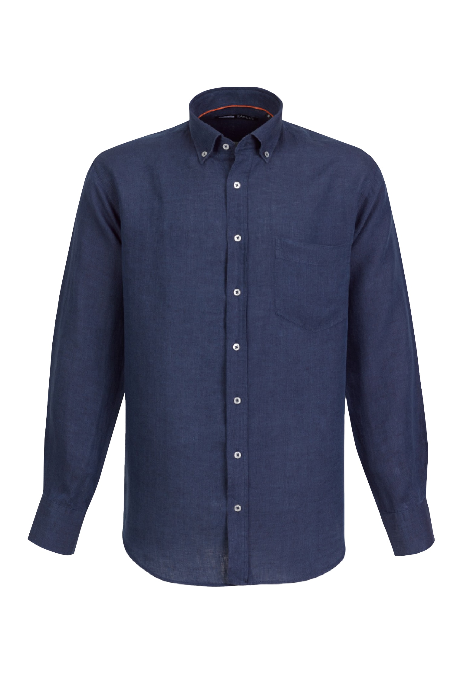 Camisa de ajuste regular para homem Azul-marinho-2