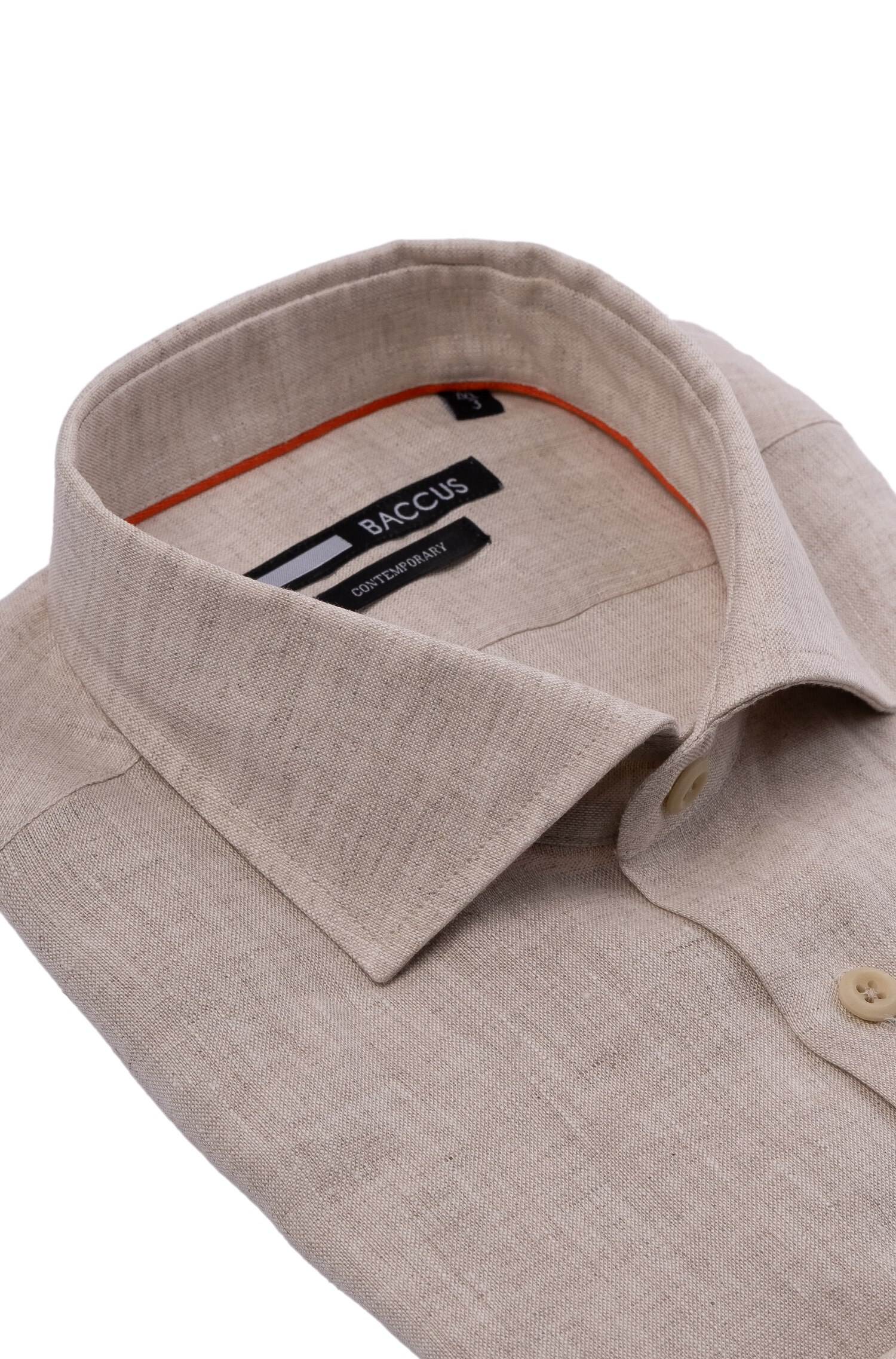 Camisa de homem com ajuste contemporary Bege-2