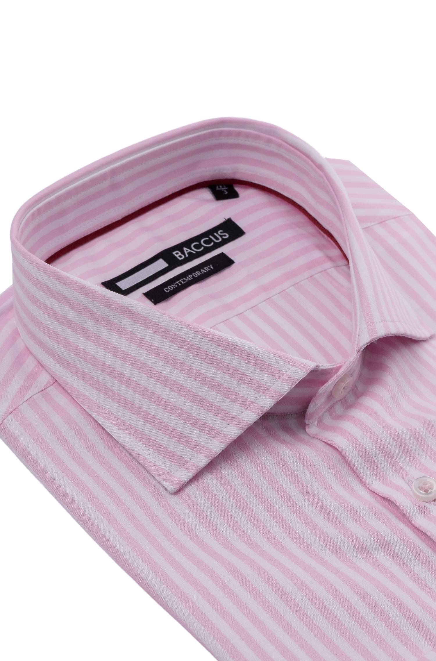Camisa de homem com ajuste contemporary Rosa-3