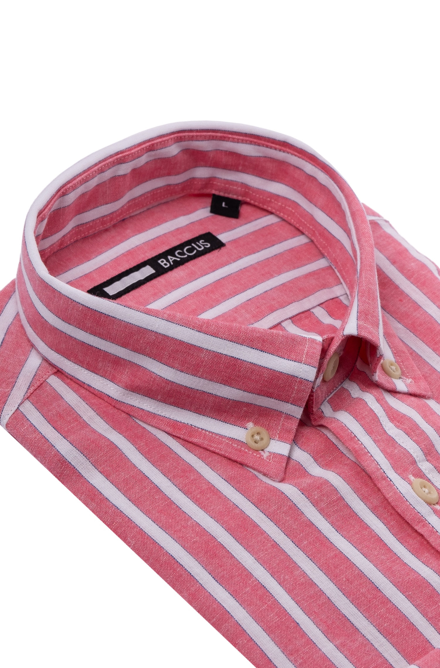 Camisa de ajuste regular para homem Vermelho-2
