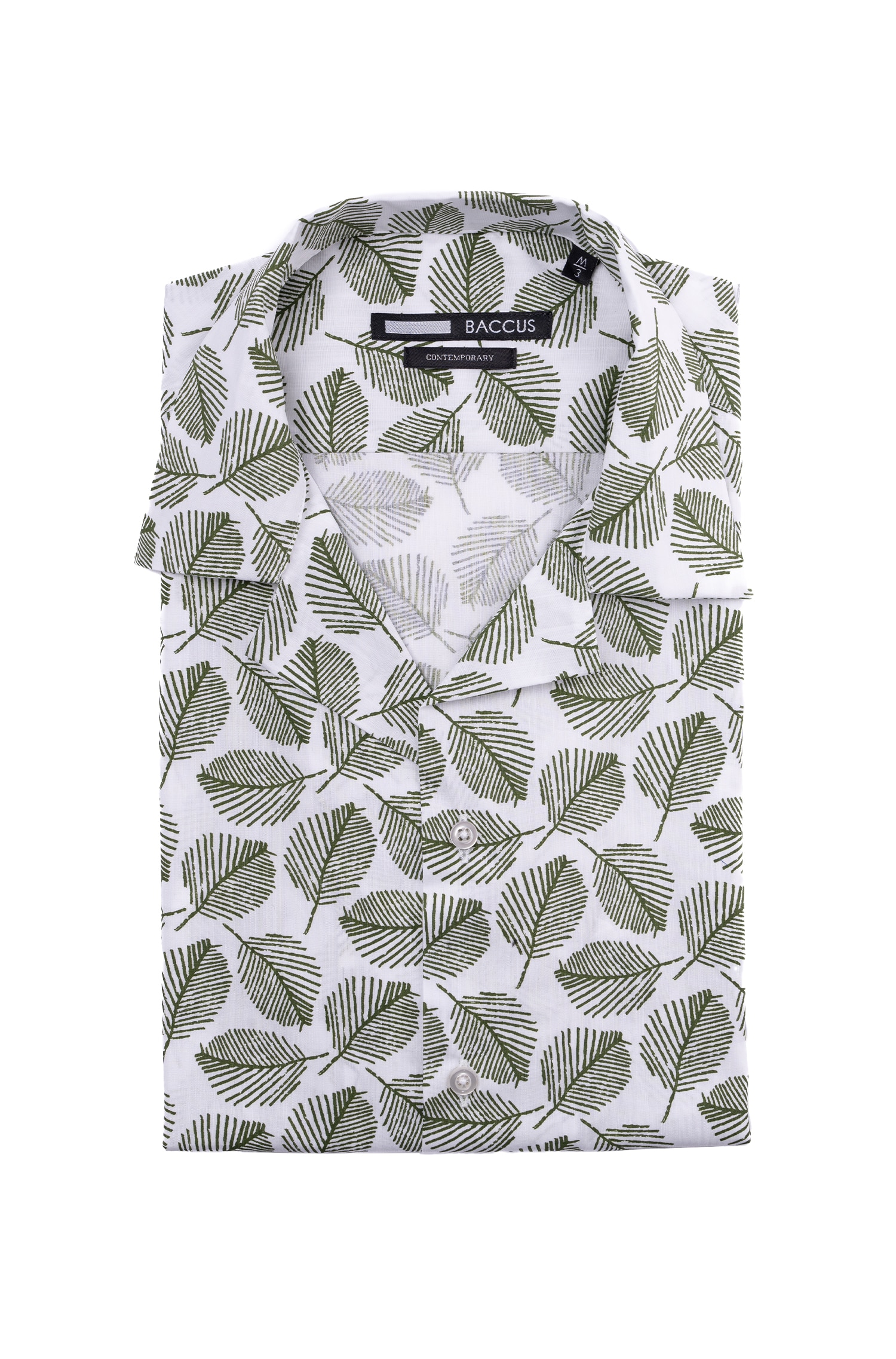 Camisa havaiana para homem Verde-1