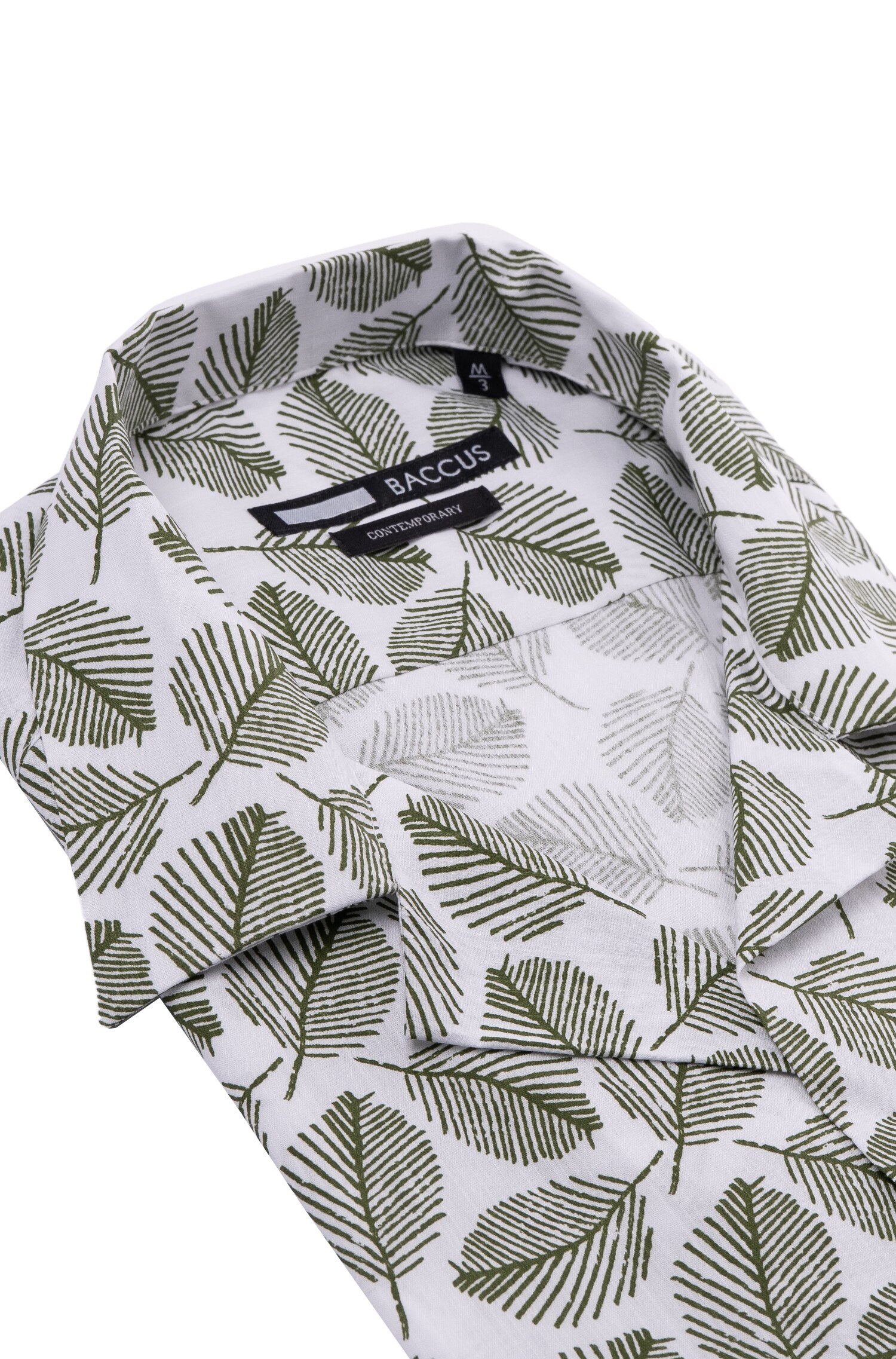 Camisa havaiana para homem Verde-2