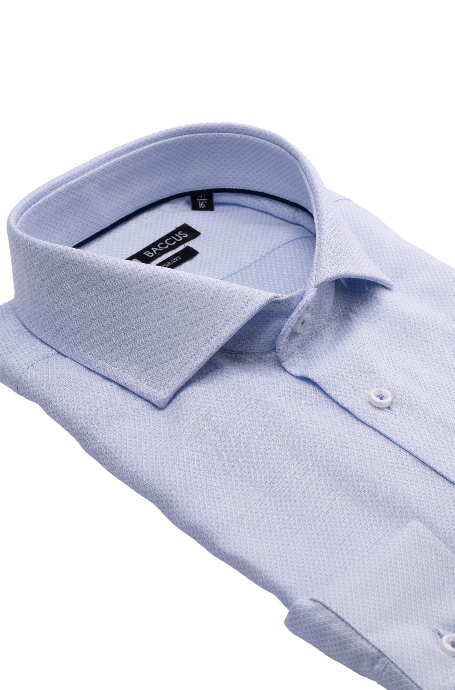 Camisa de ajuste contemporary para homem Azul-2