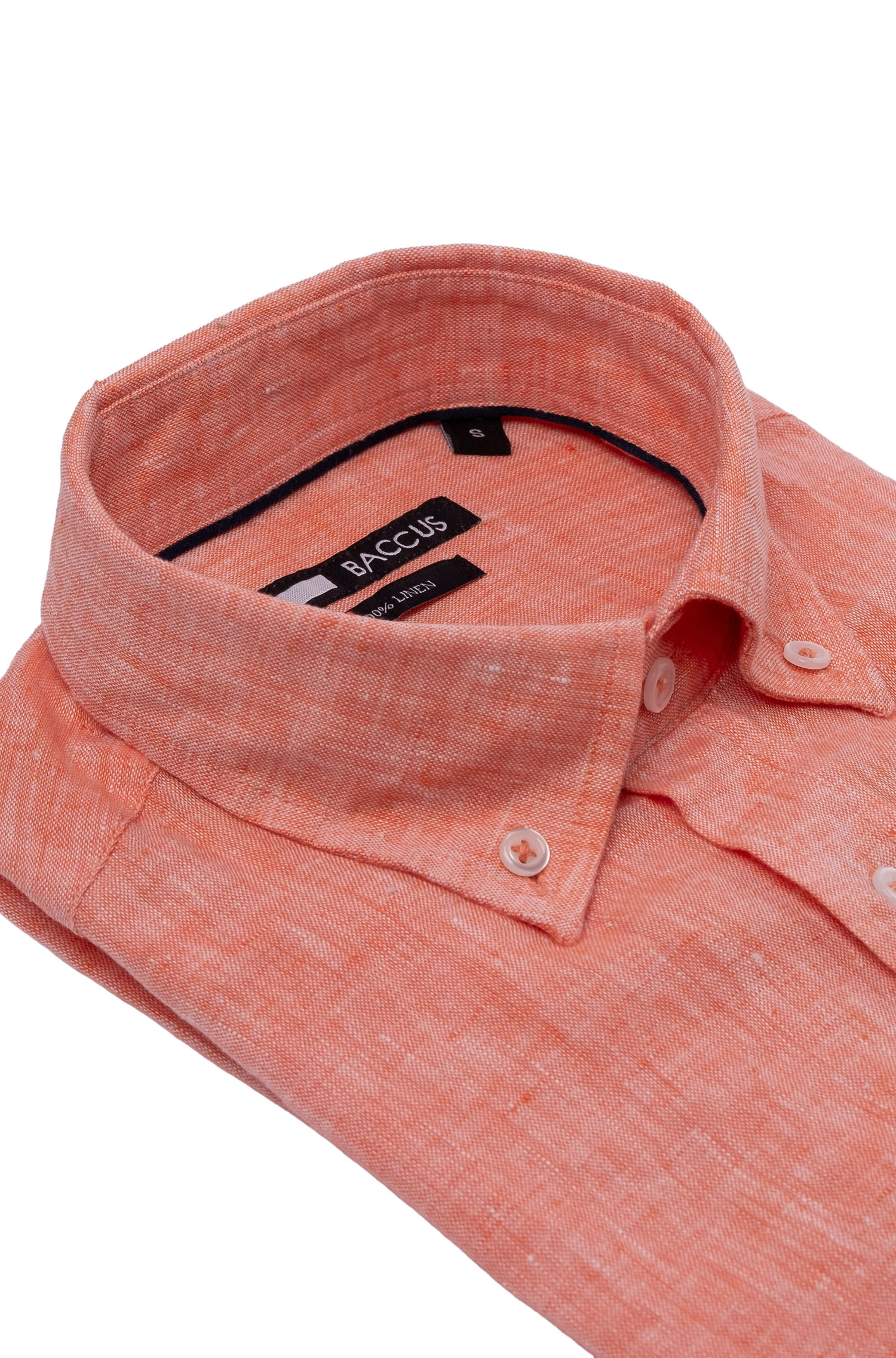 Camisa de ajuste regular para homem Laranja-2