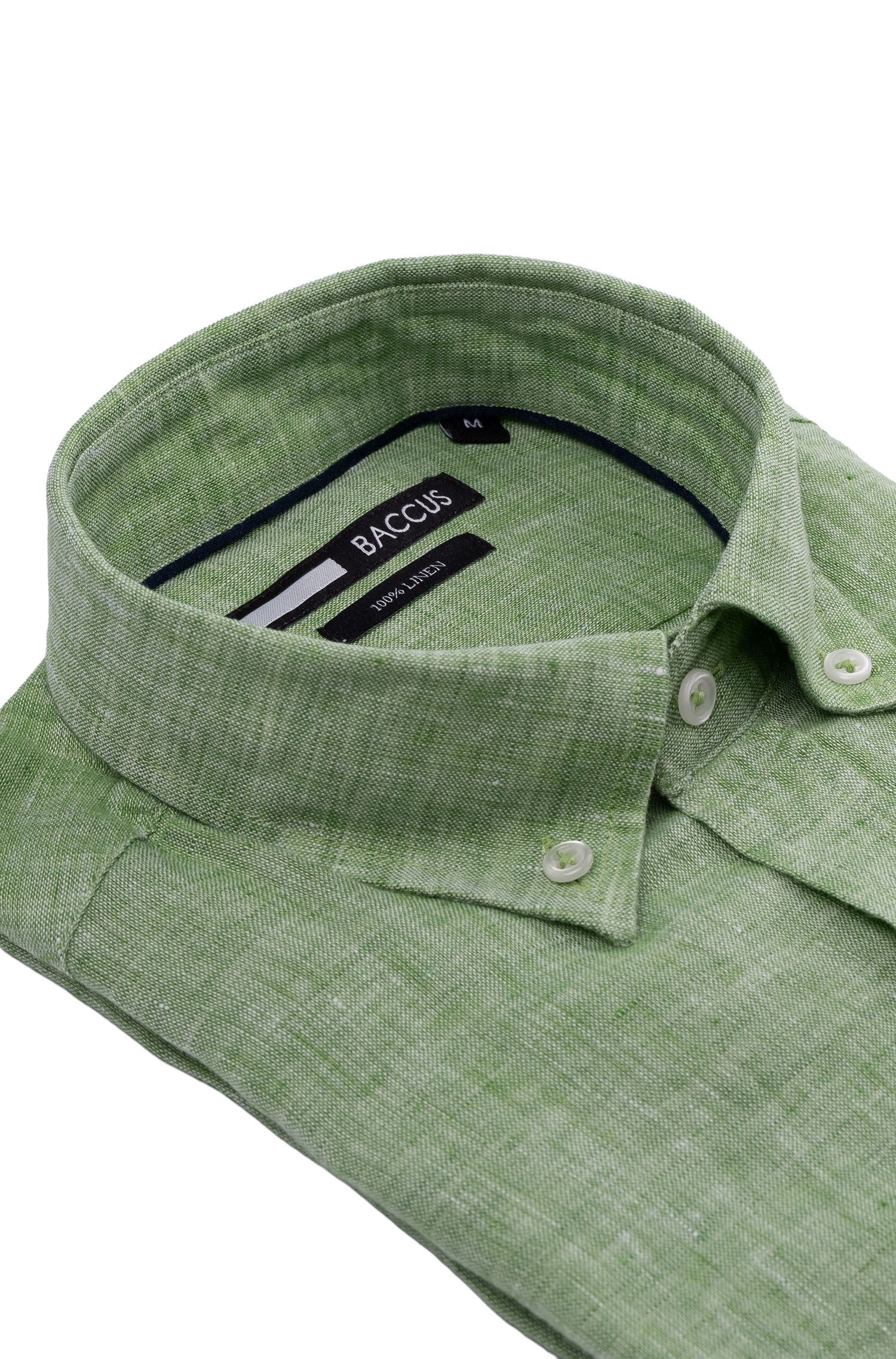 Camisa de ajuste regular para homem Verde-2
