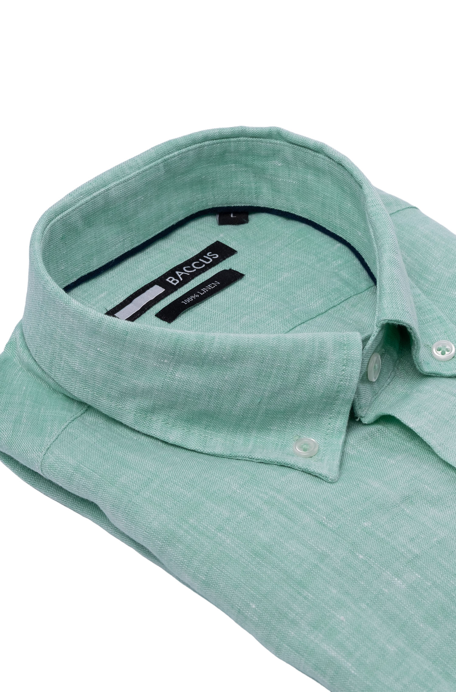 Camisa de ajuste regular para homem Verde-2
