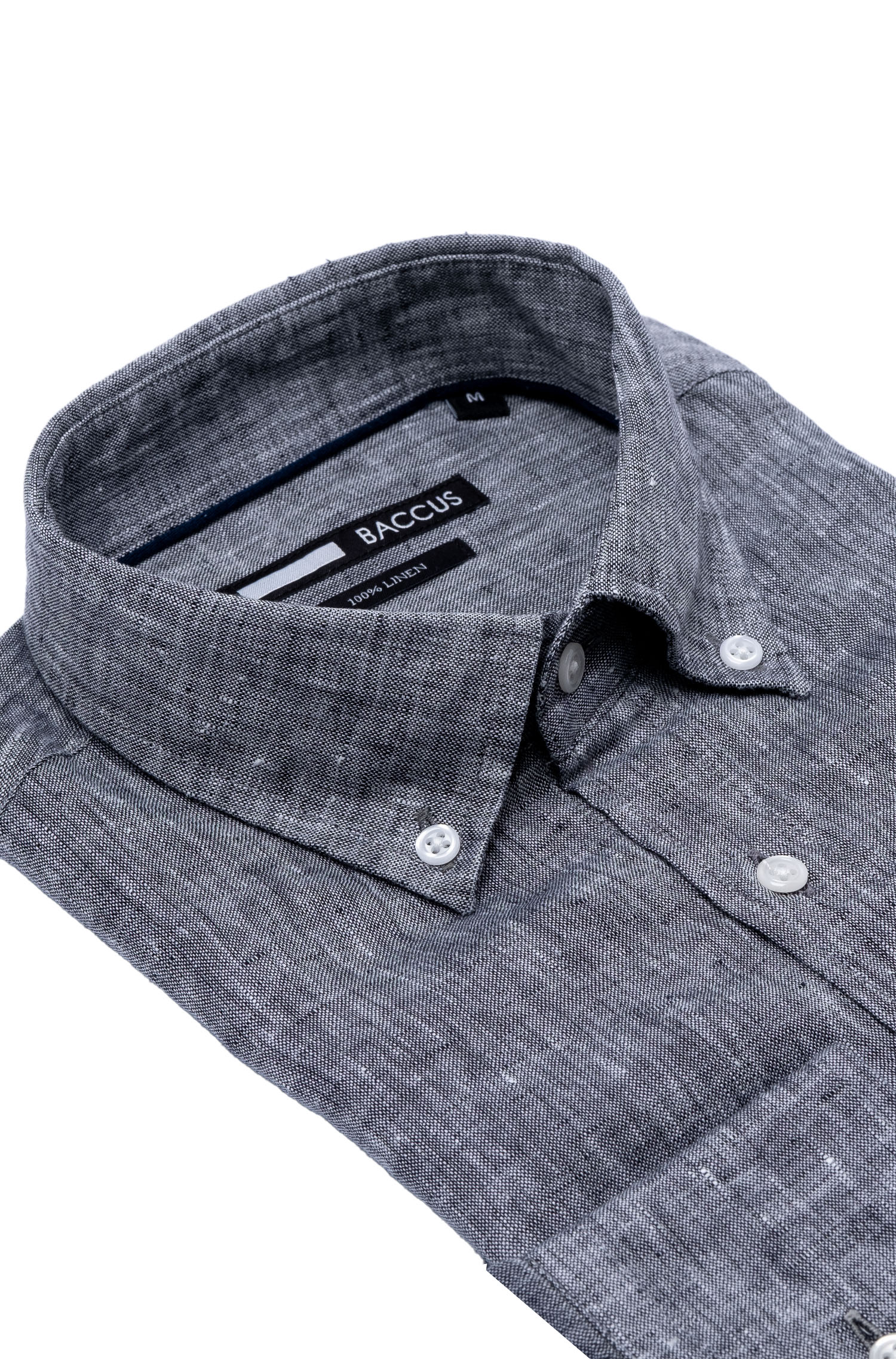 Camisa de ajuste regular para homem Cinzento-2
