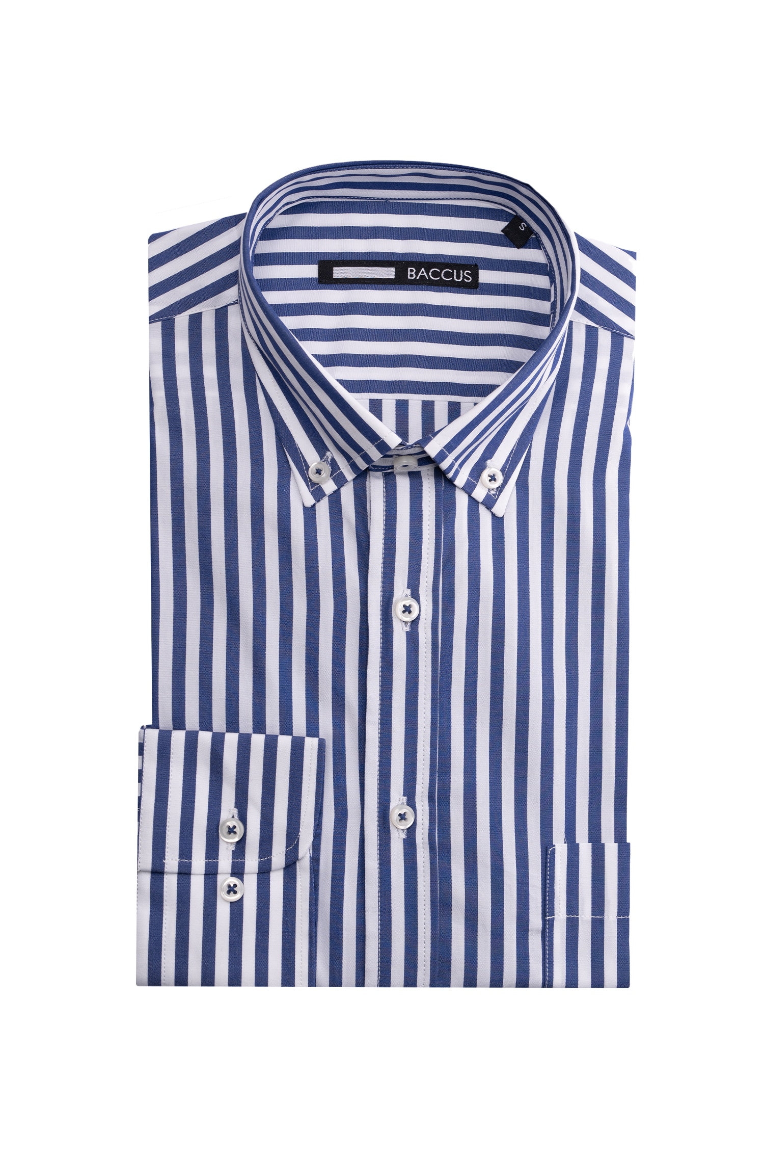 Camisa de ajuste regular para homem Azul-marinho-1
