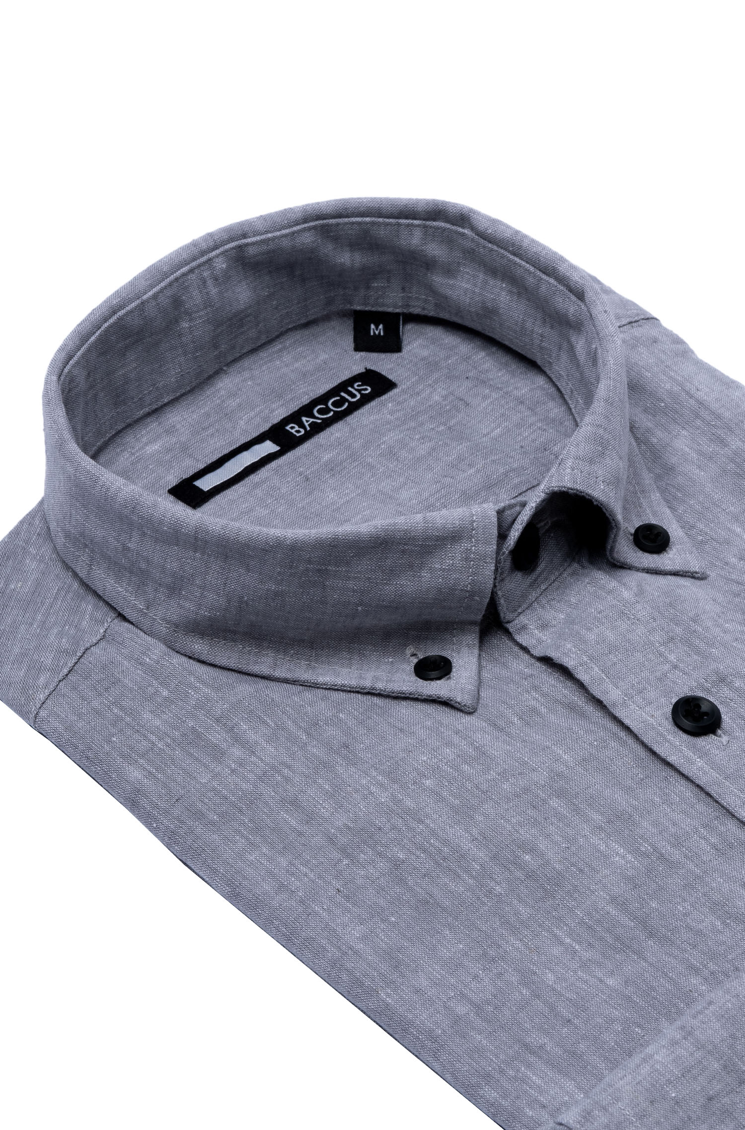 Camisa de ajuste regular para homem Cinzento-2