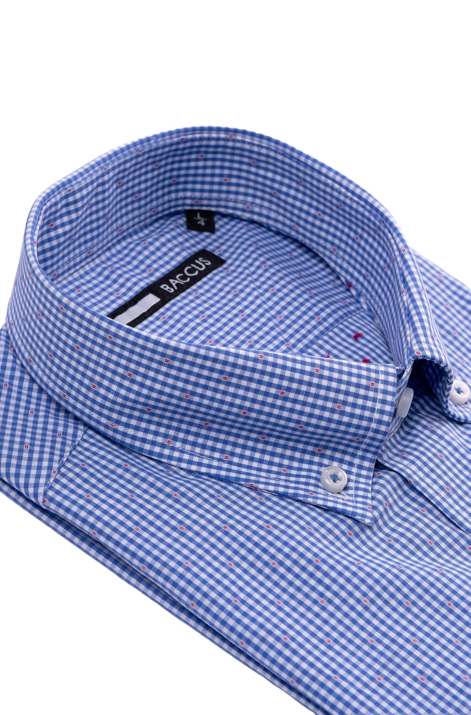 Camisa de ajuste regular para homem Azul-2