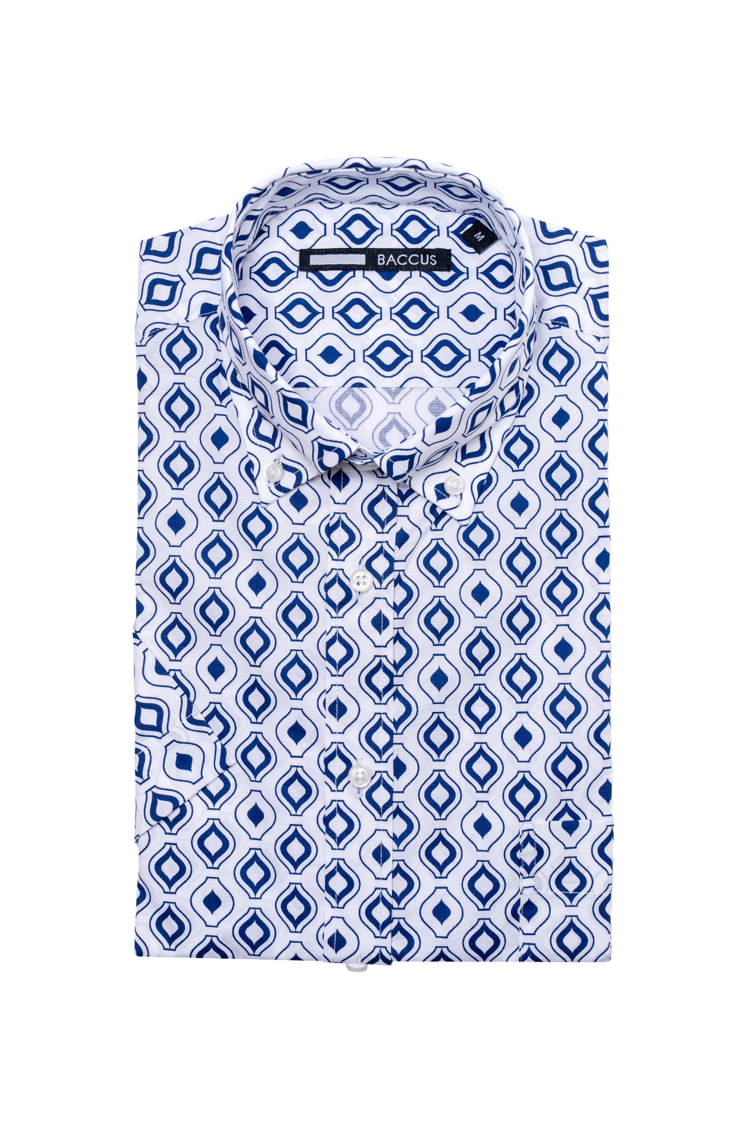 Camisa com manga curta para homem Azul-1