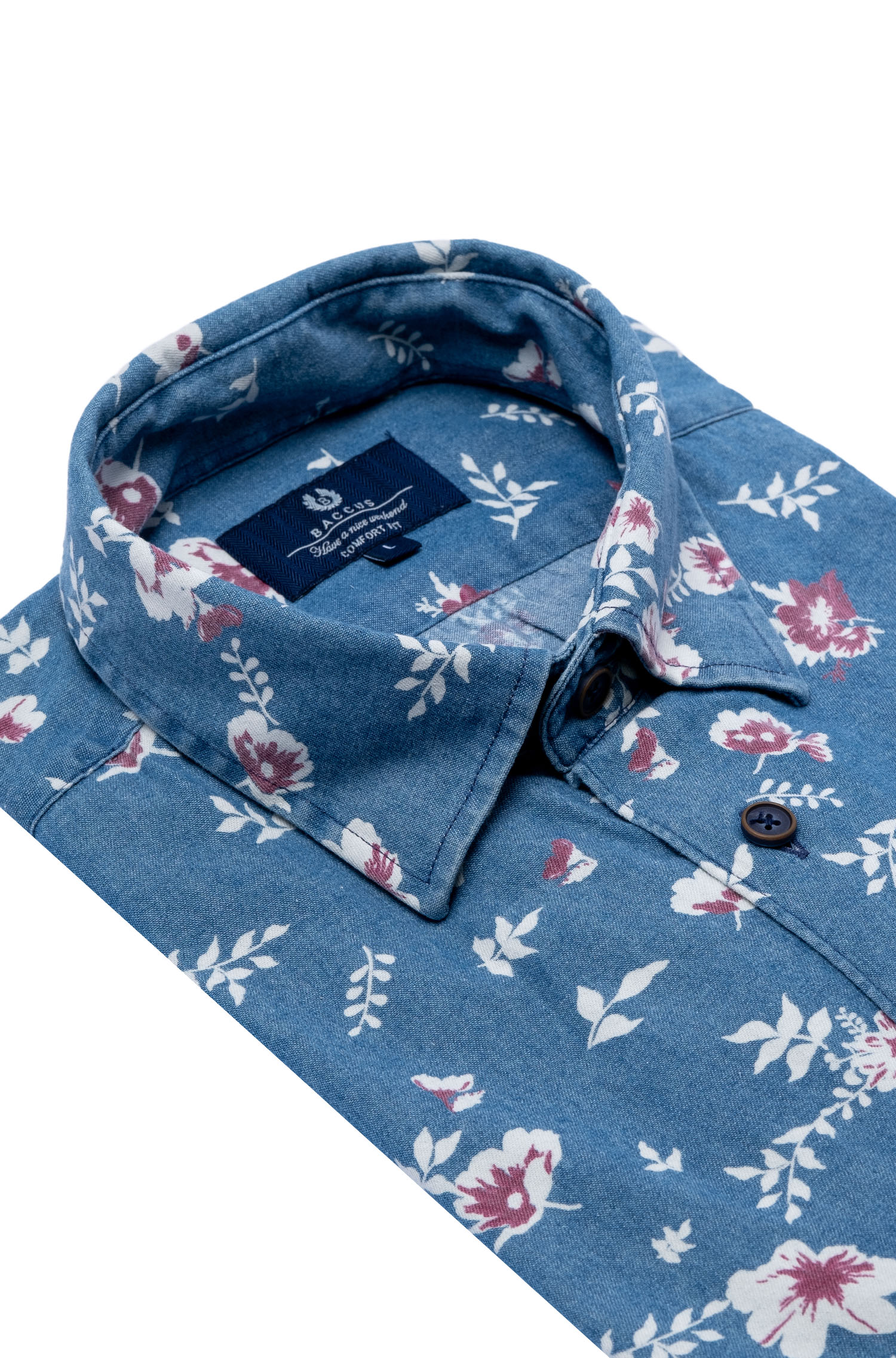 Camisa com ajuste comfort para homem Azul-marinho-2