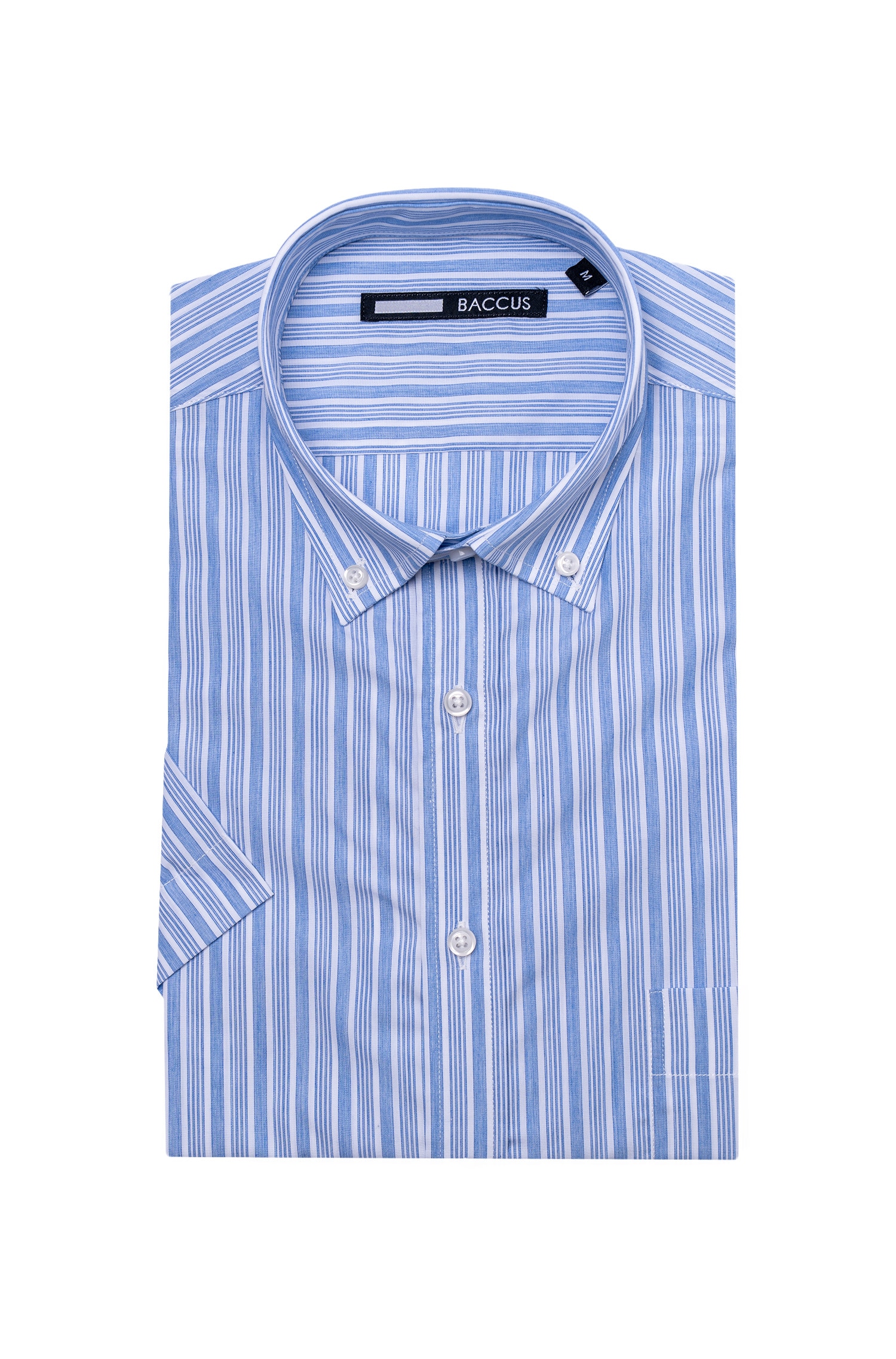 Camisa com manga curta para homem Azul-1