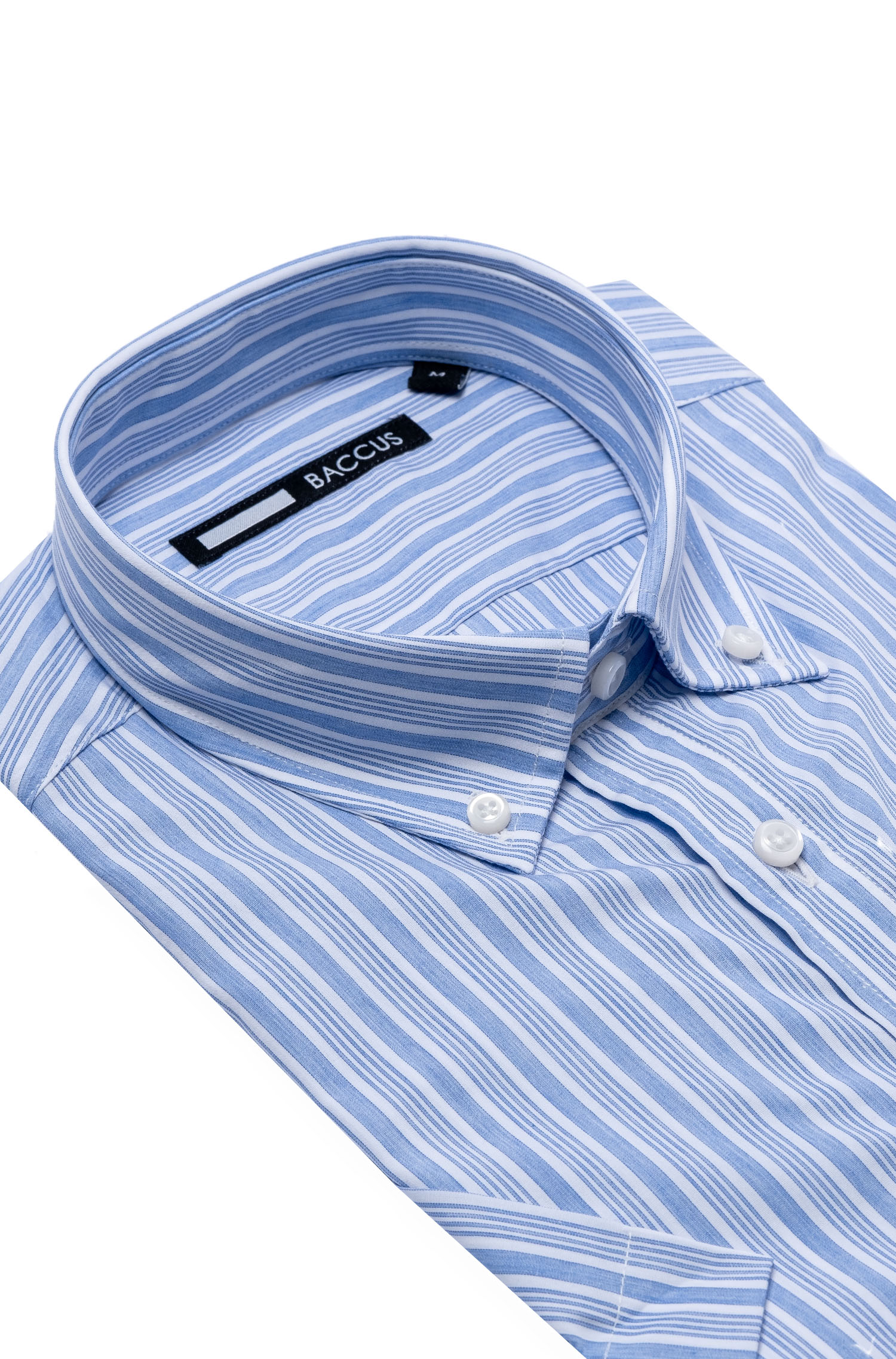 Camisa com manga curta para homem Azul-2