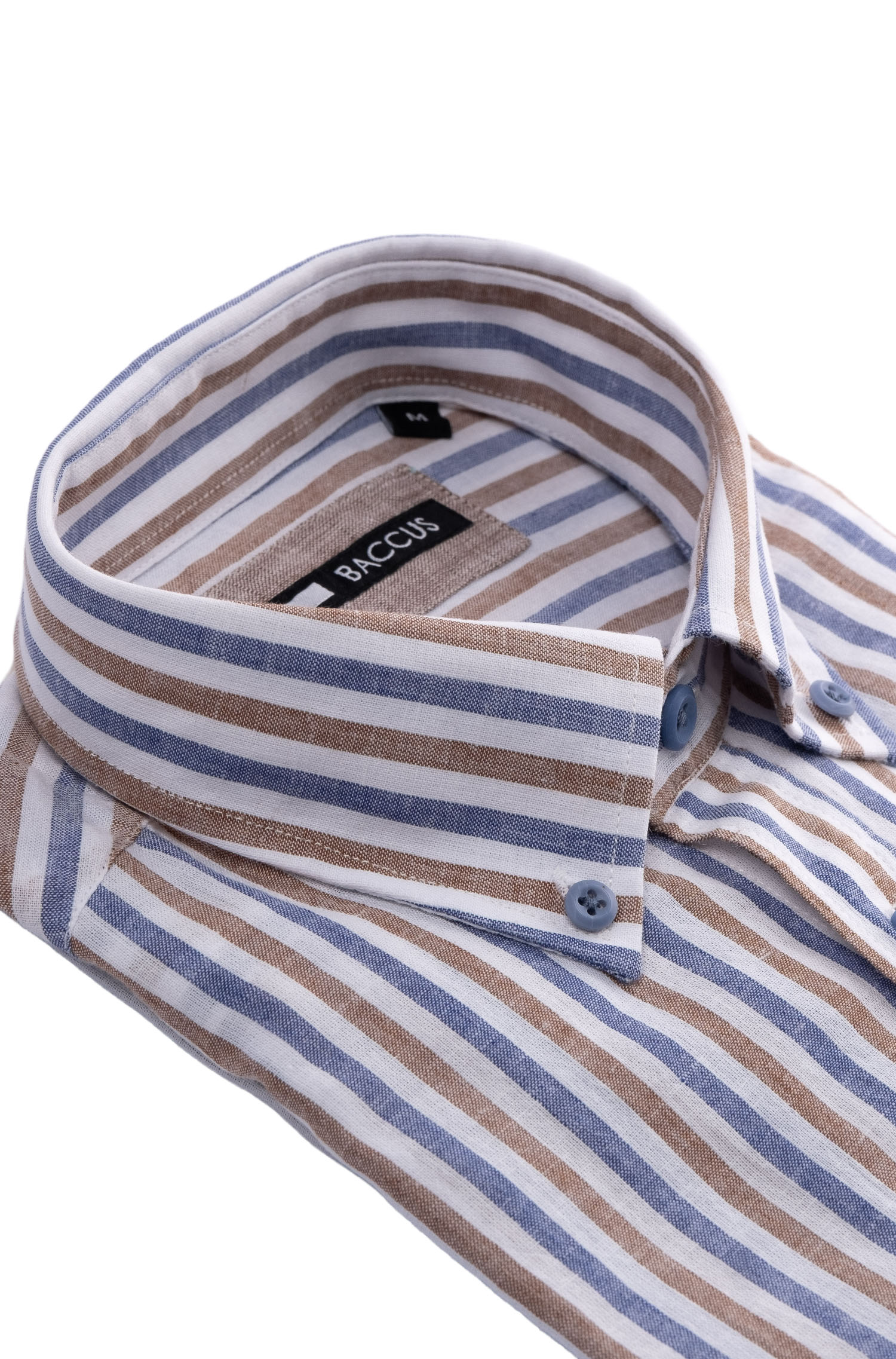 Camisa de ajuste regular para homem Bege-2