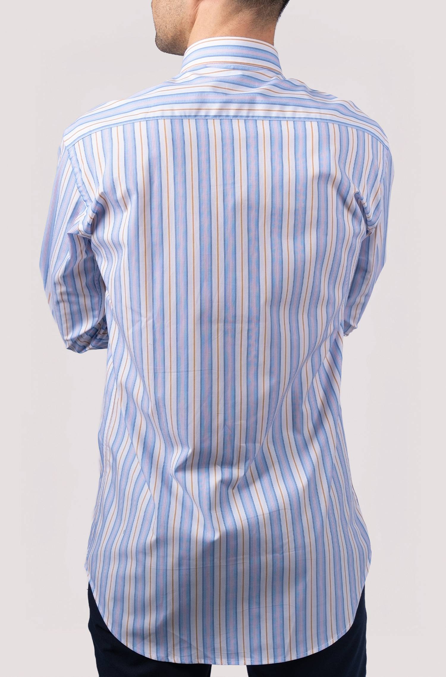 Camisa de ajuste regular para homem Bege-3