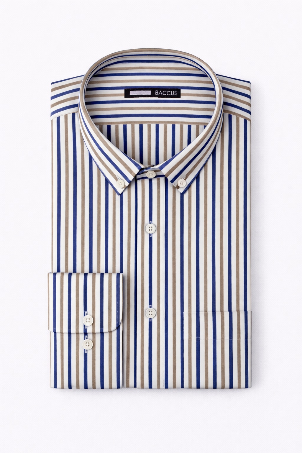 Camisa de ajuste regular para homem Bege-1