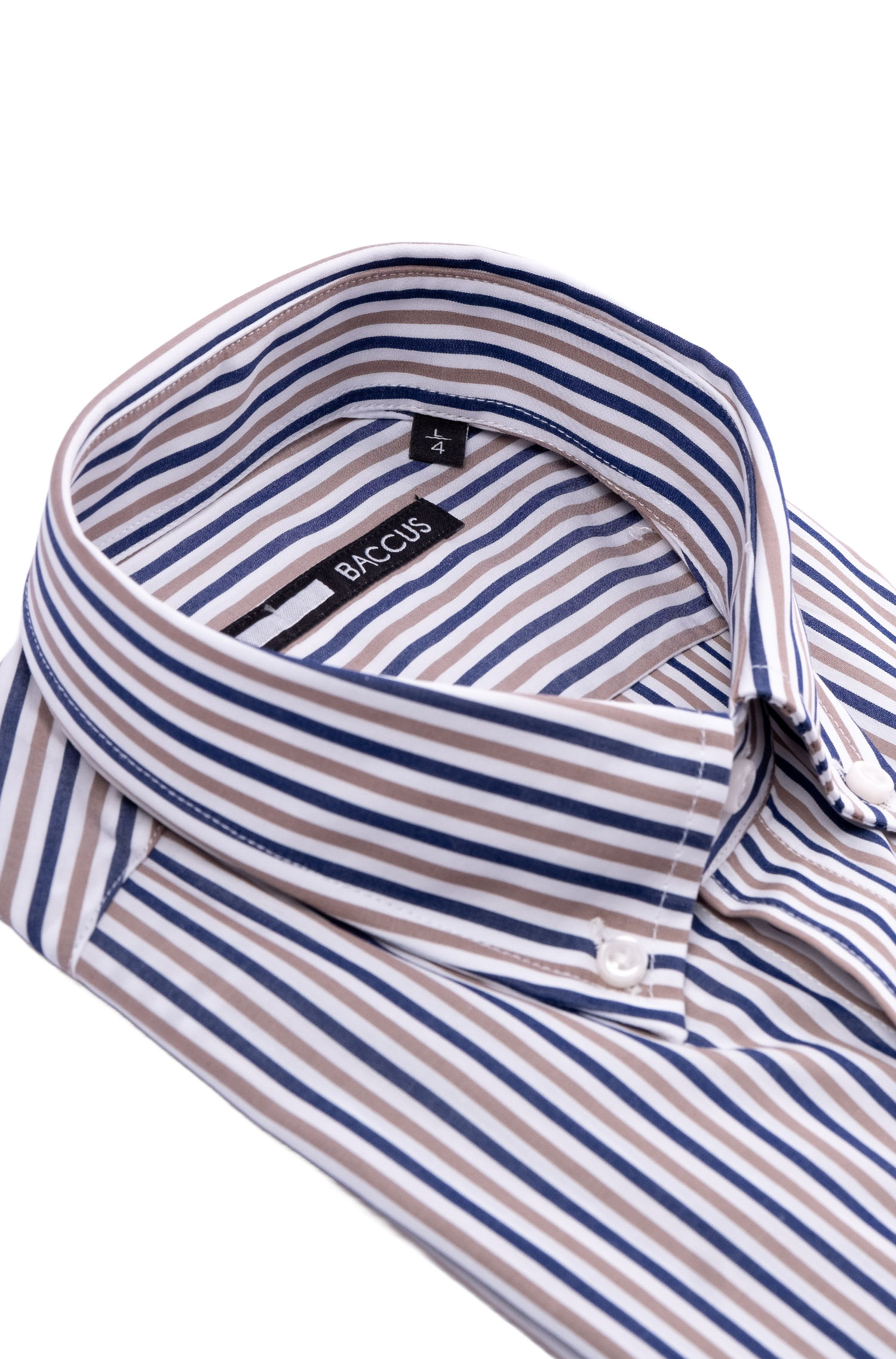 Camisa de ajuste regular para homem Bege-2