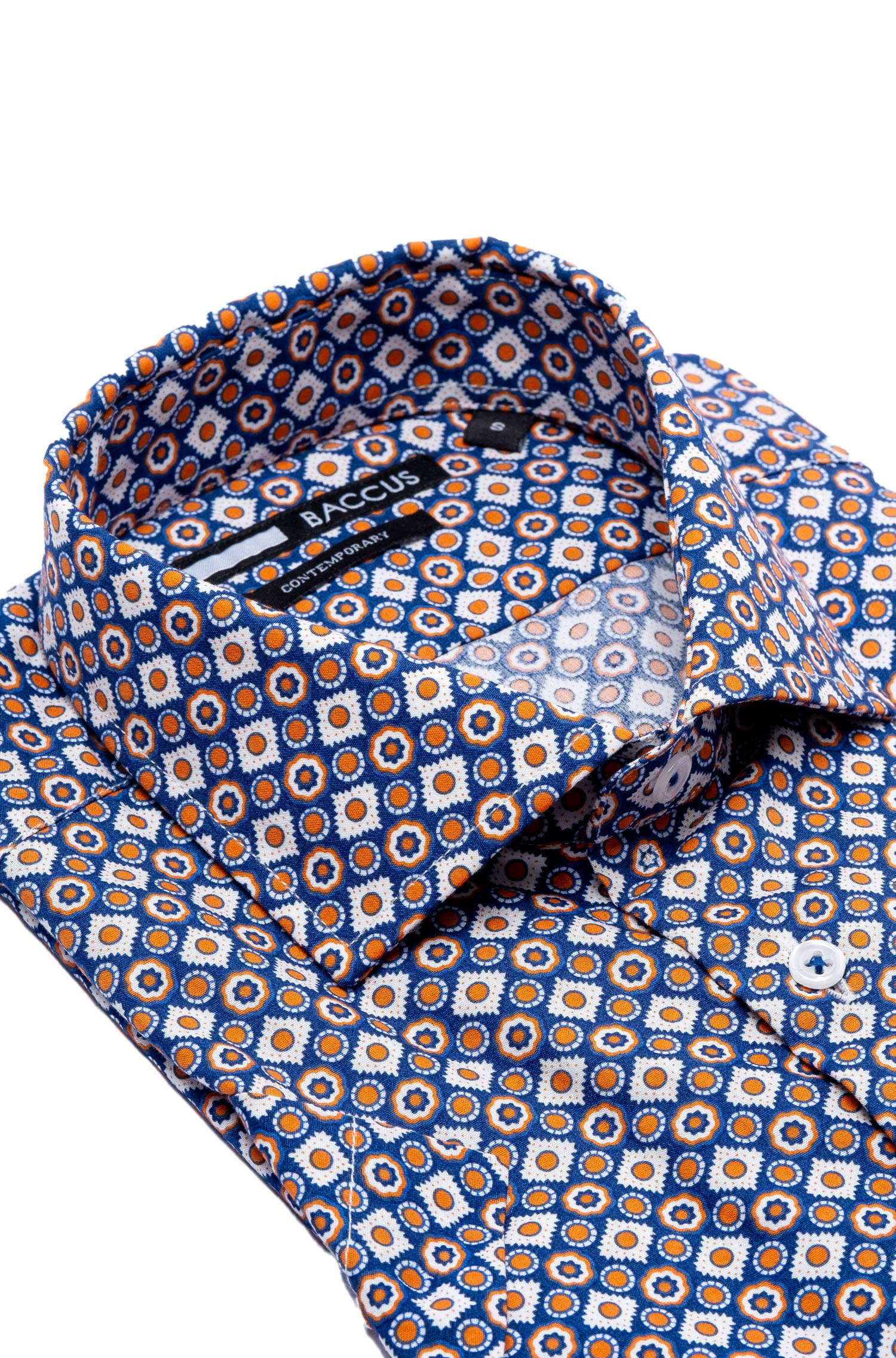 Camisa com manga curta para homem Laranja-2