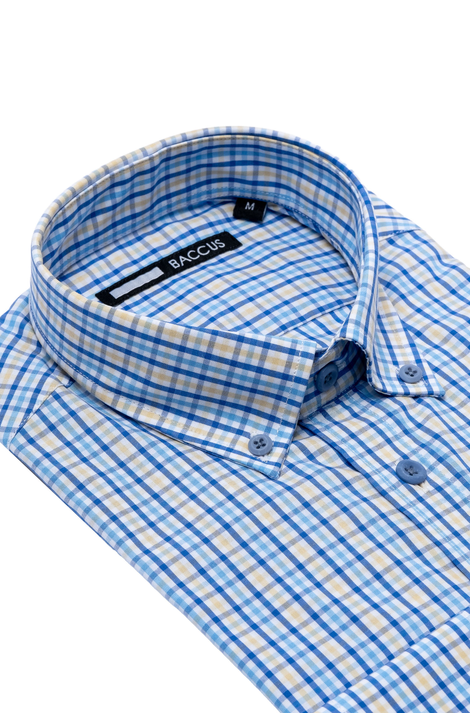 Camisa de ajuste regular para homem Bege-2