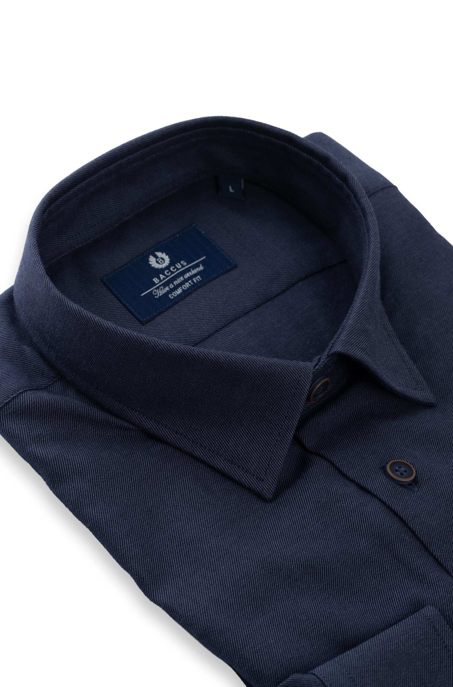 Camisa com ajuste comfort para homem Azul-marinho-2