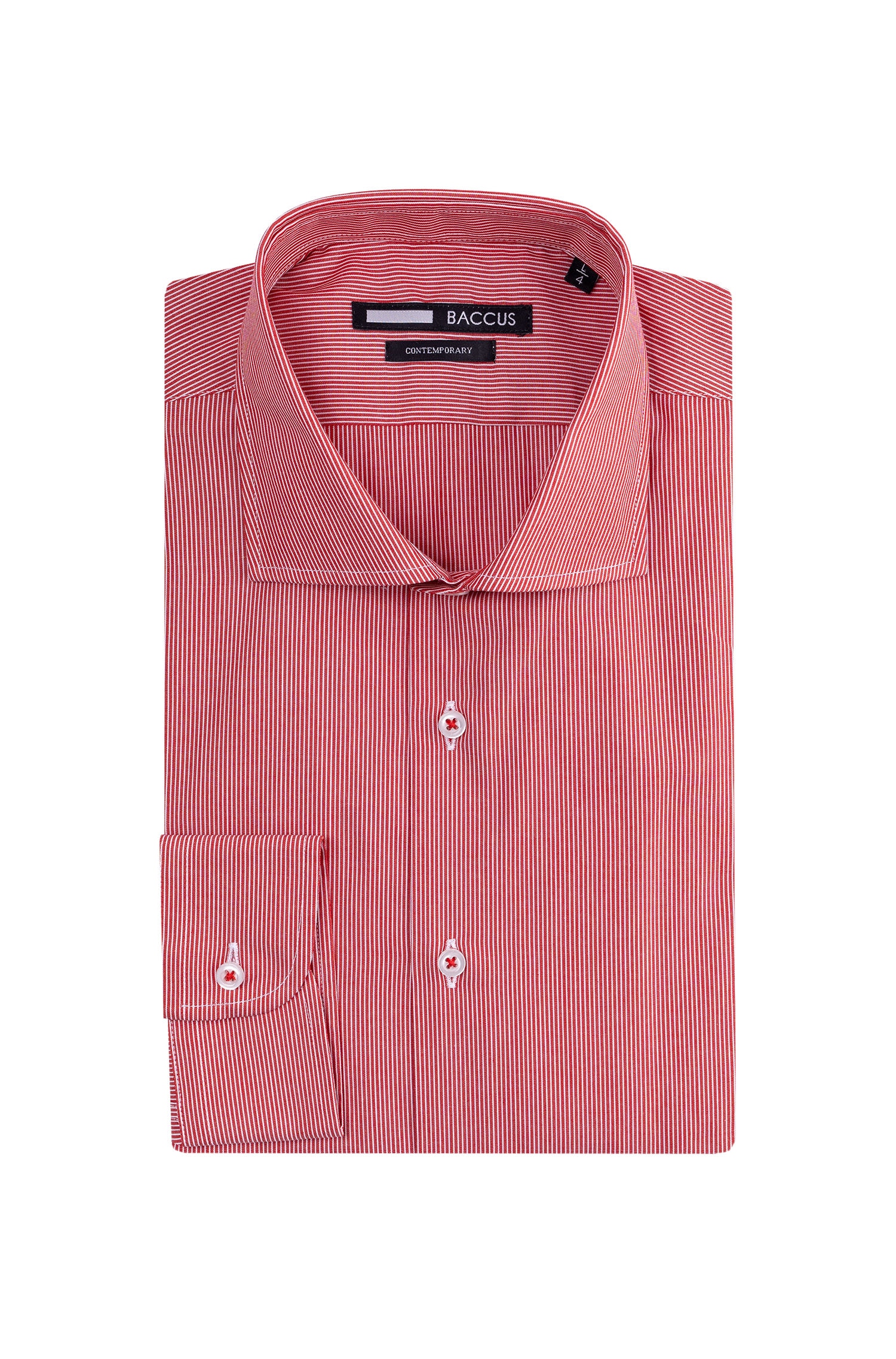 Camisa de homem com ajuste contemporary Vermelho-1