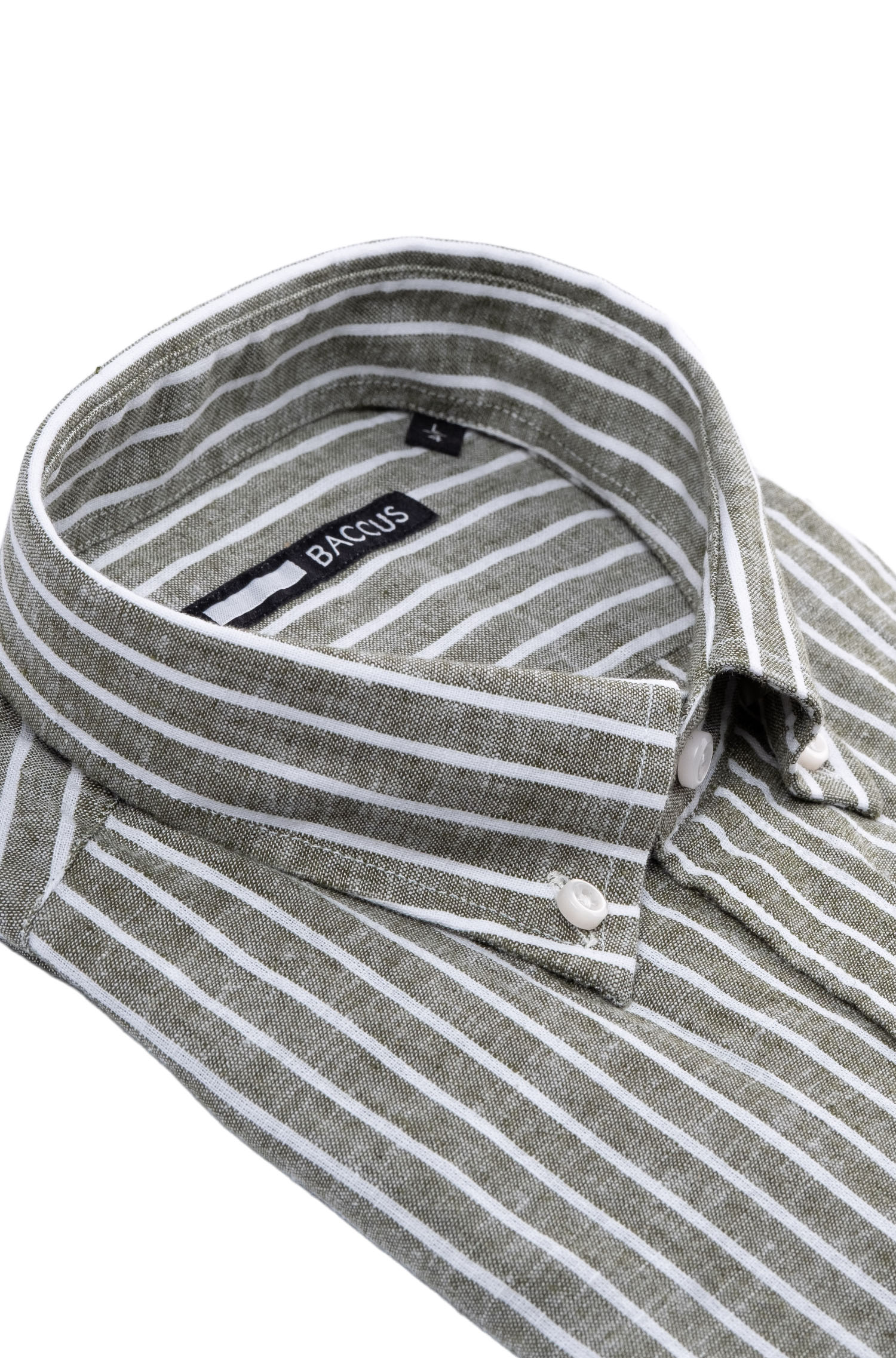 Camisa de ajuste regular para homem Verde-2